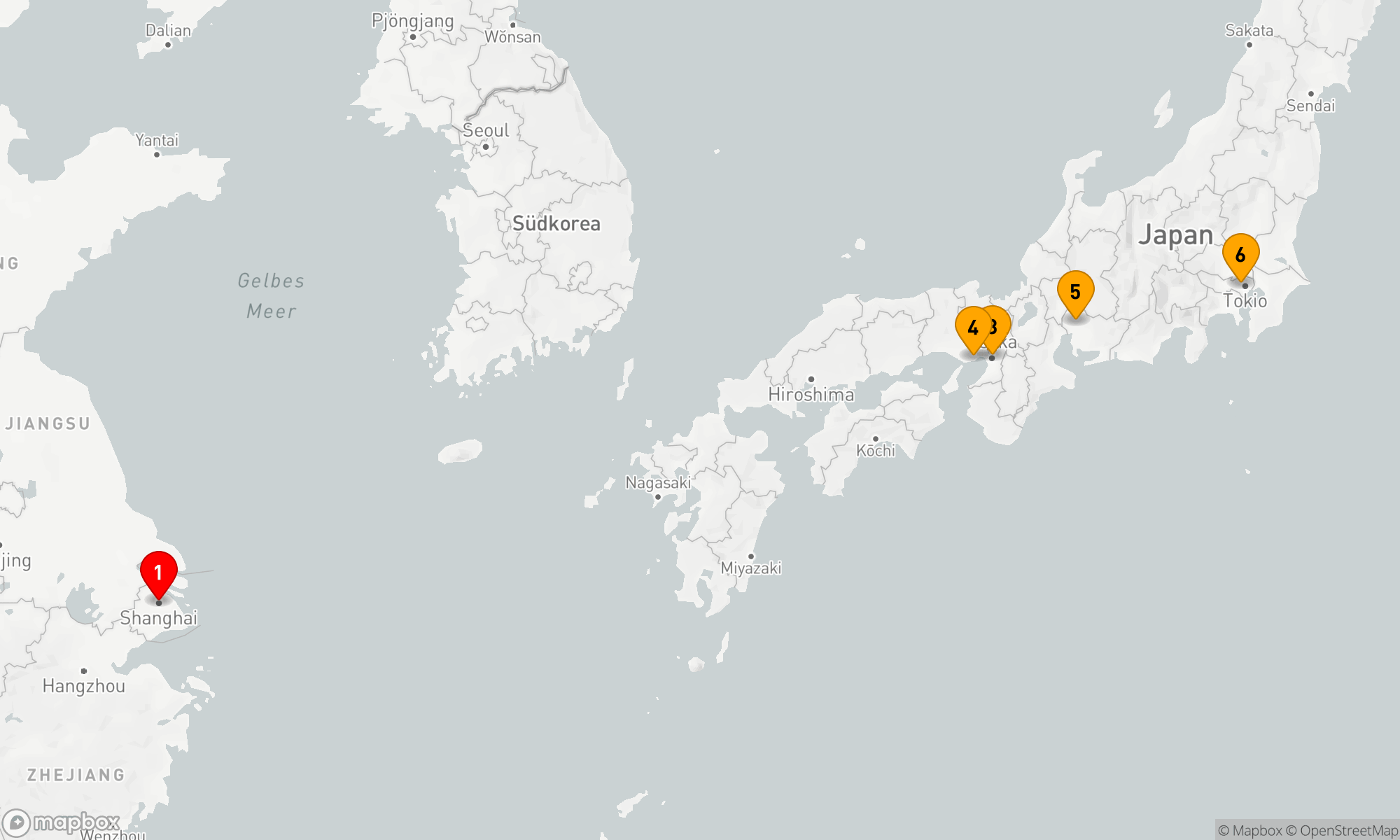 Route 8 Nächte - KOBE,  OSAKA,  NAGOYA & TOKIO