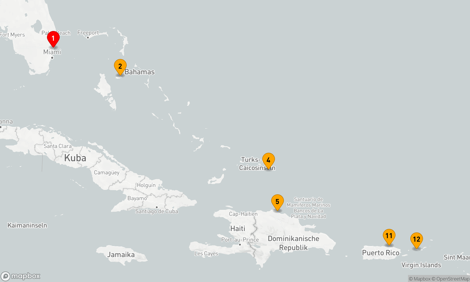 Route 14 Nächte - OSTKARIBIK: BAHAMAS & SAN JUAN URLAUB