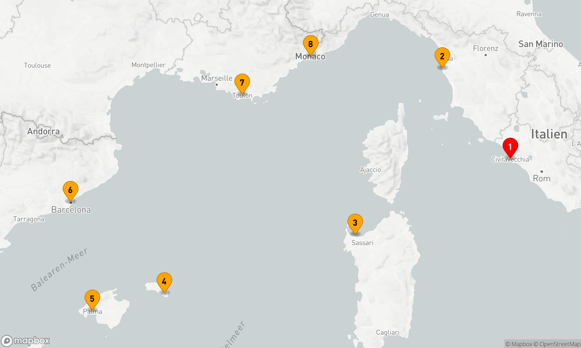 Route 7 Nächte - BALEARIC & RIVIERA RESORTS