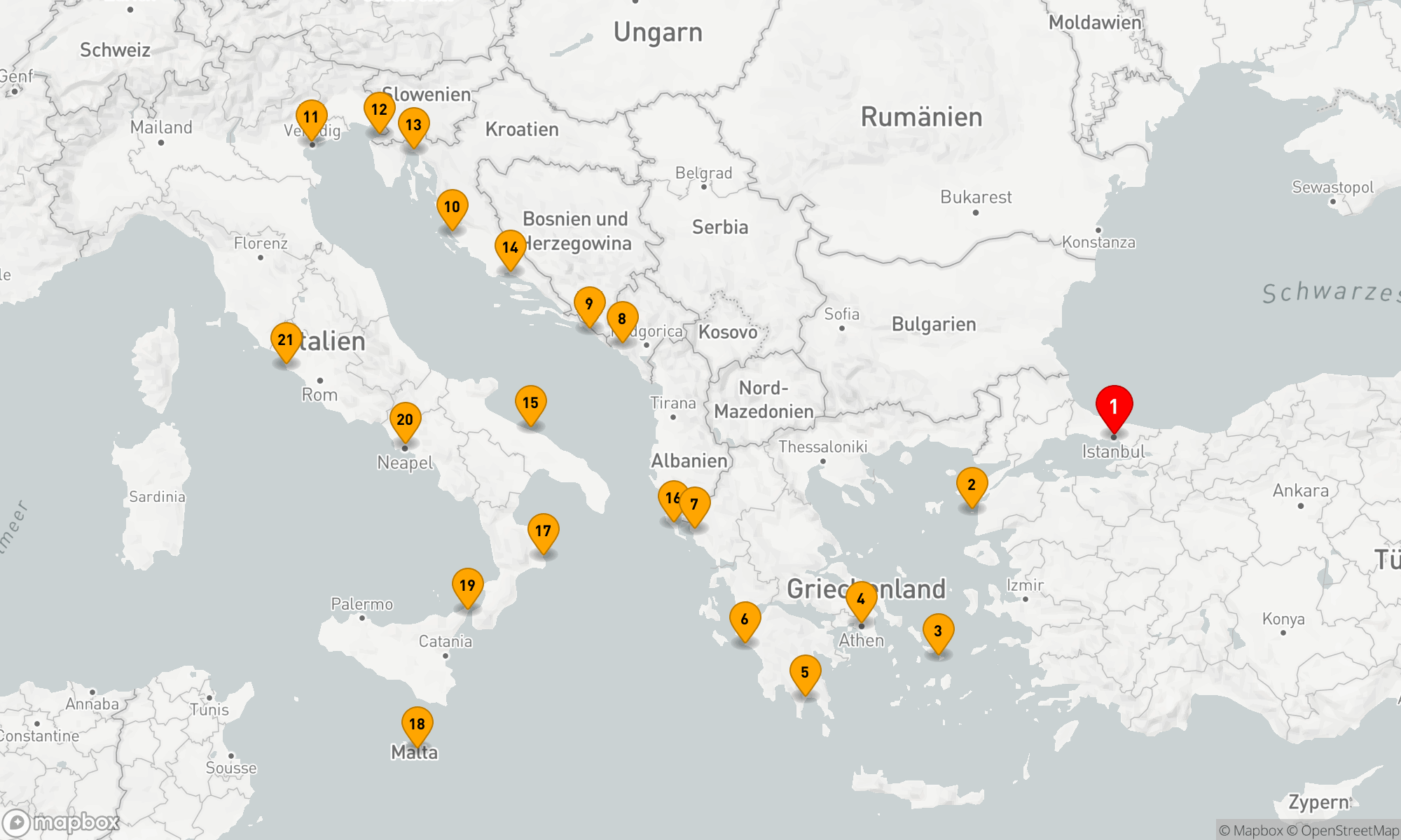 Route 20 Nächte - REVERED & ROMANTIC SHORES