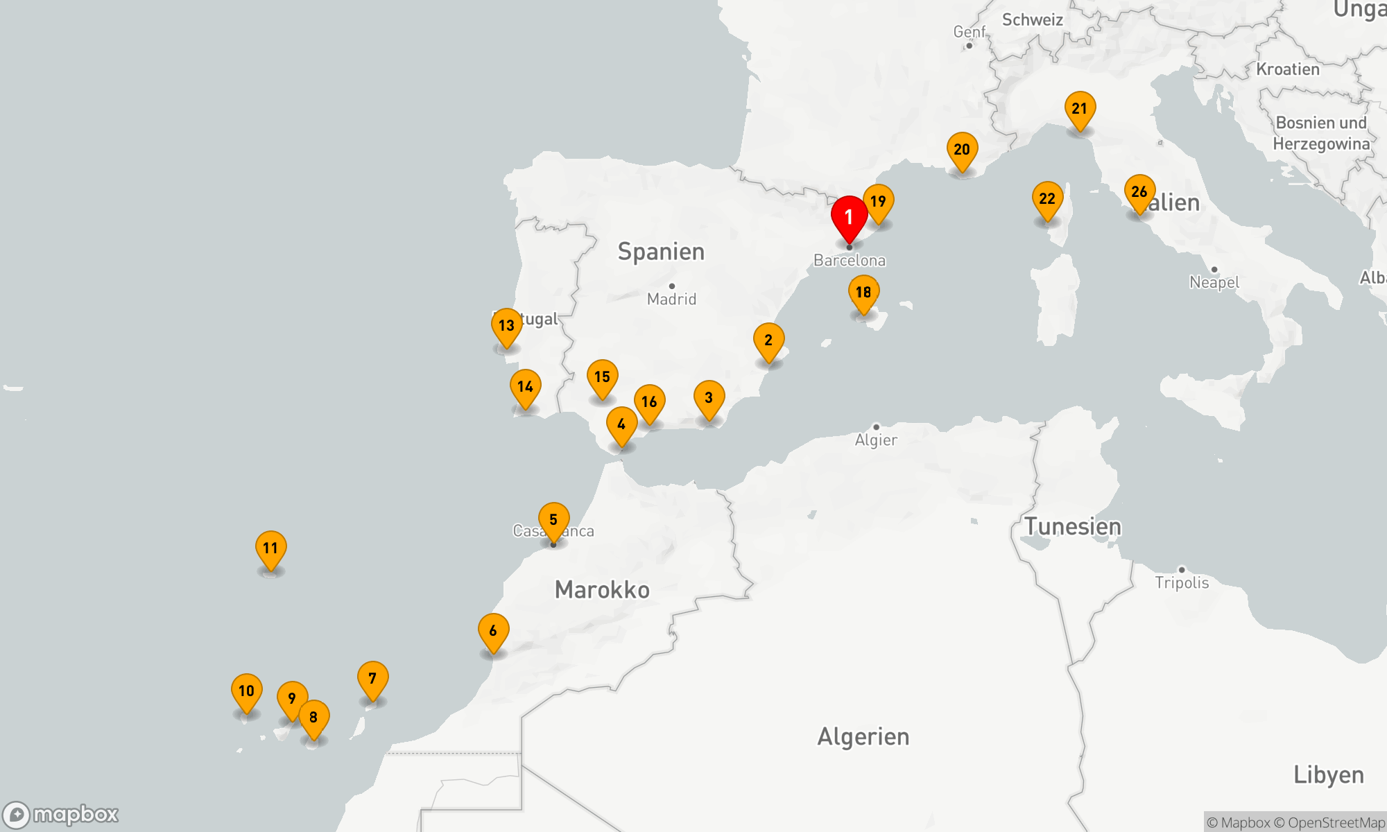Route 26 Nächte - RAMBLAS TO RENAISSANCE