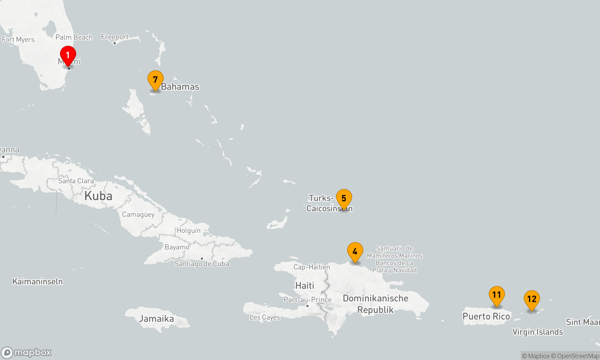 Route 14 Nächte - ÖSTLICHE KARIBIK: BAHAMAS & SAN JUAN