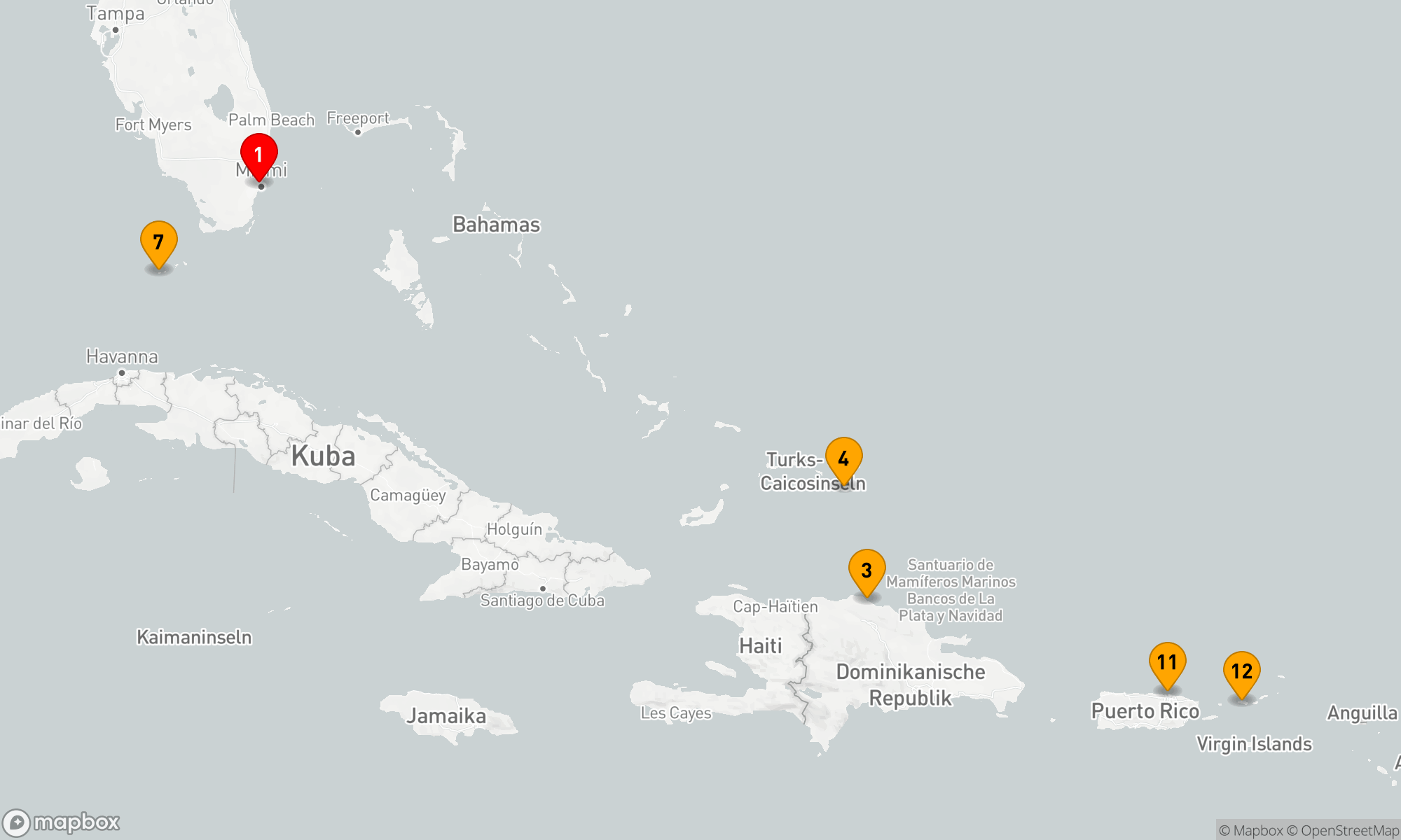Route 14 Nächte - OSTKARIBIK: BAHAMAS & SAN JUAN URLAUB