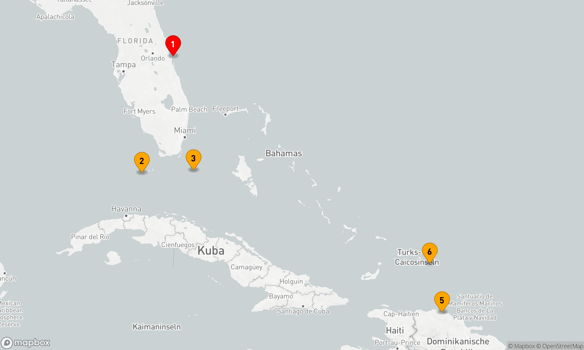 Route 7 Nächte - KEY WEST,  BAHAMAS & GRAND TURK