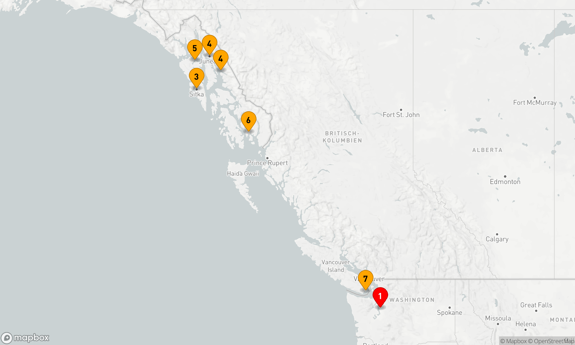 Route 7 Nächte - Alaskas Glanz und Naturwunder