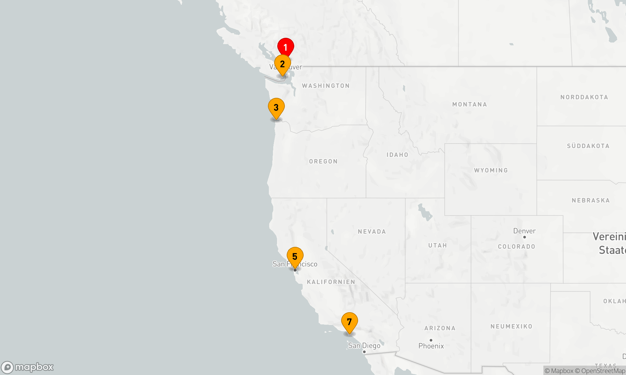 Route 6 Nächte - Erlebnisreise entlang der Pazifikküste