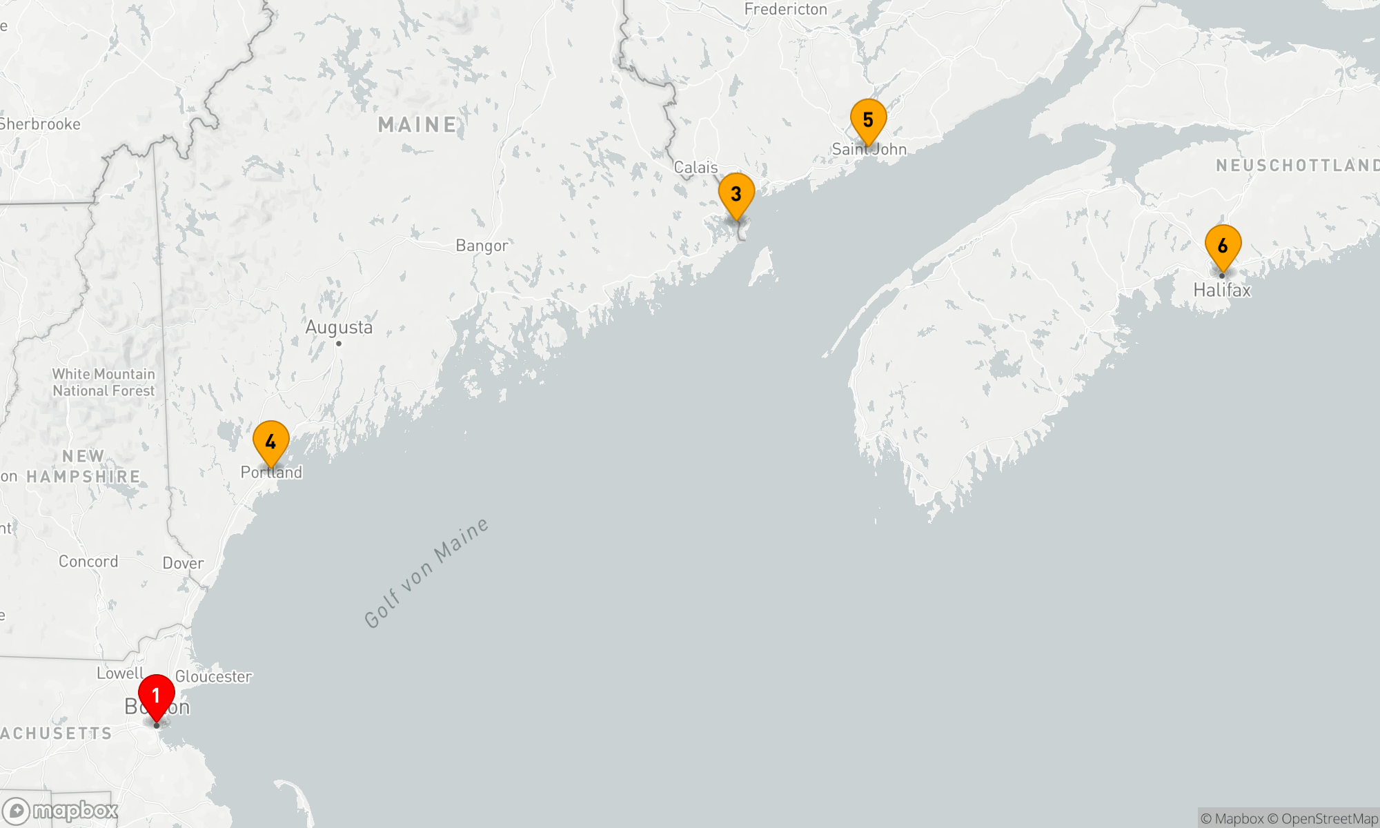 Route 7 Nächte - Küstenzauber Neuenglands und Kanadas