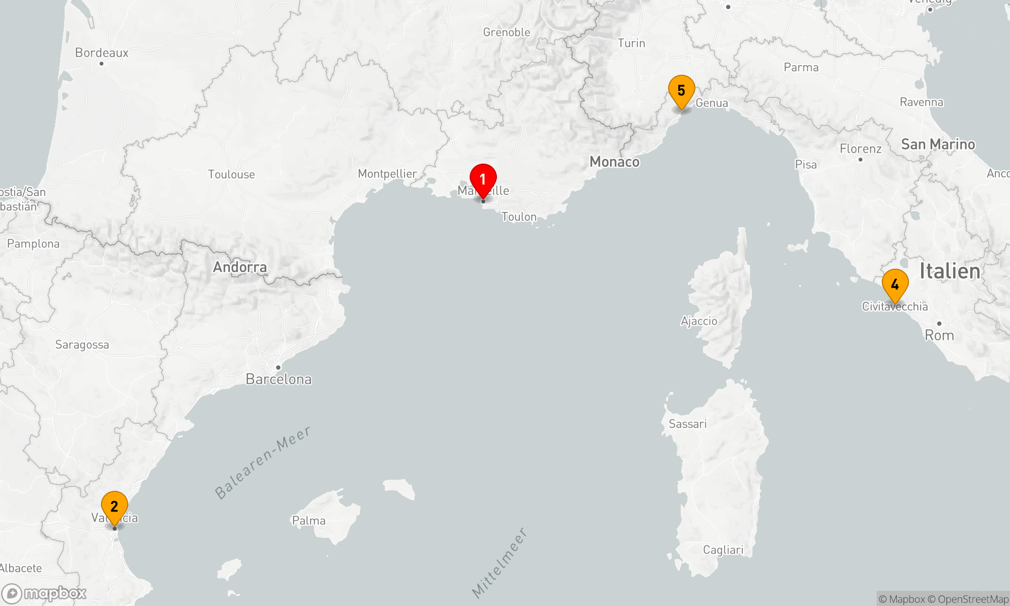 Route 5 Nächte - Mediterrane Impressionen ab Marseille