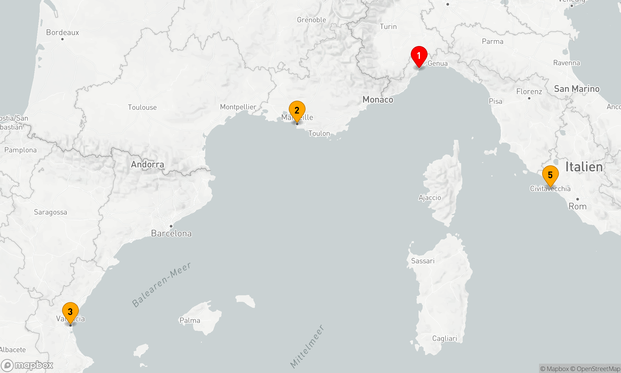 Route 4 Nächte - Mediterrane Küstenimpressionen