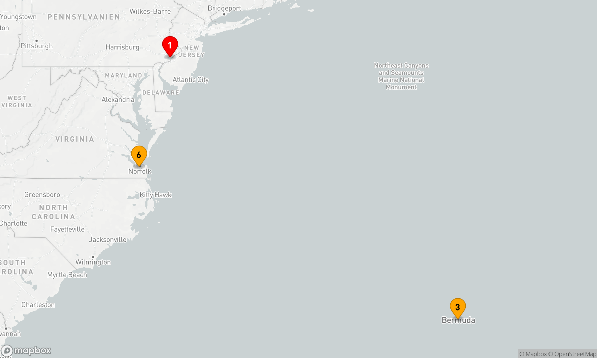 Route 7 Nächte - Atlantische Entdeckungsreise ab Philadelphia