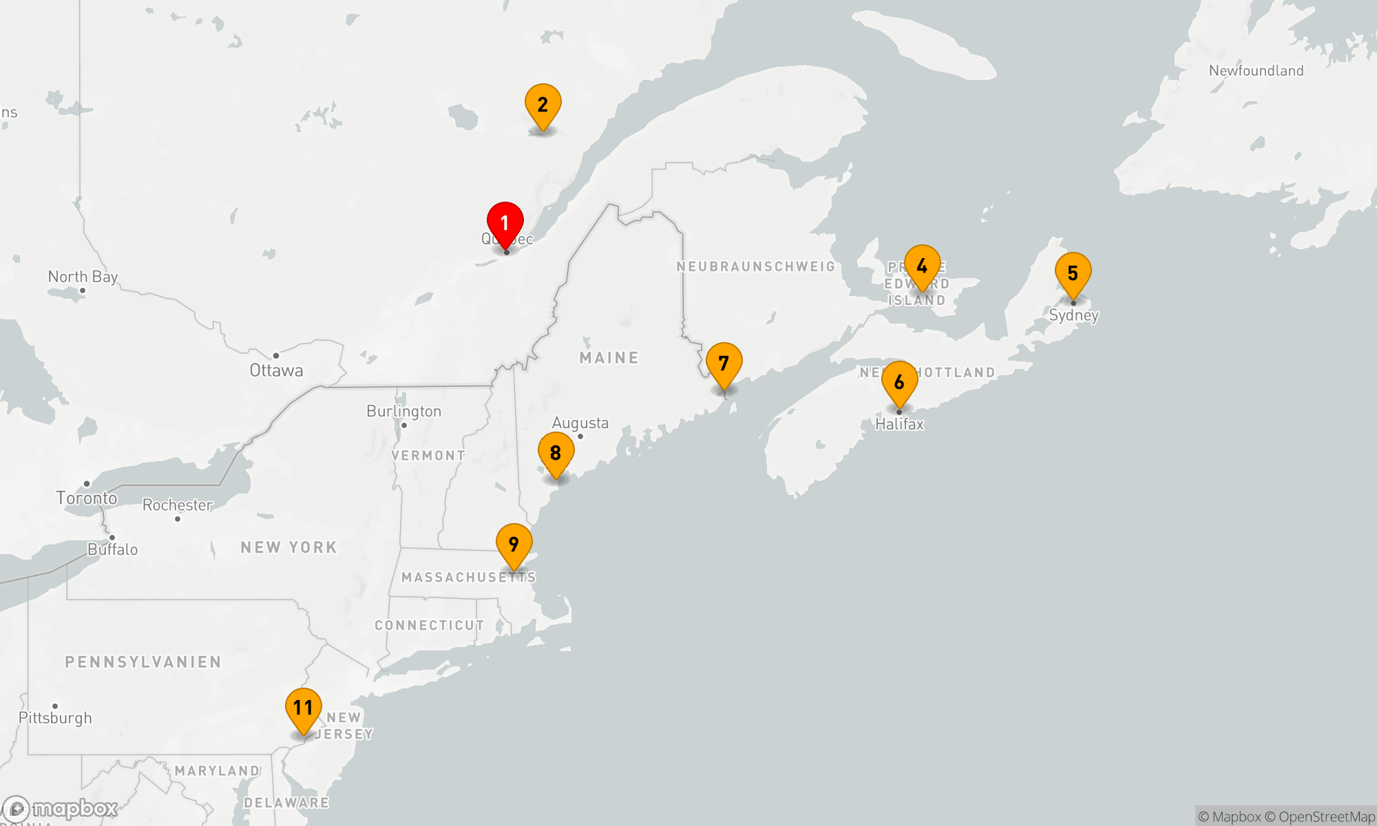 Route 10 Nächte - Von Kanada zur Kultur der Ostküste