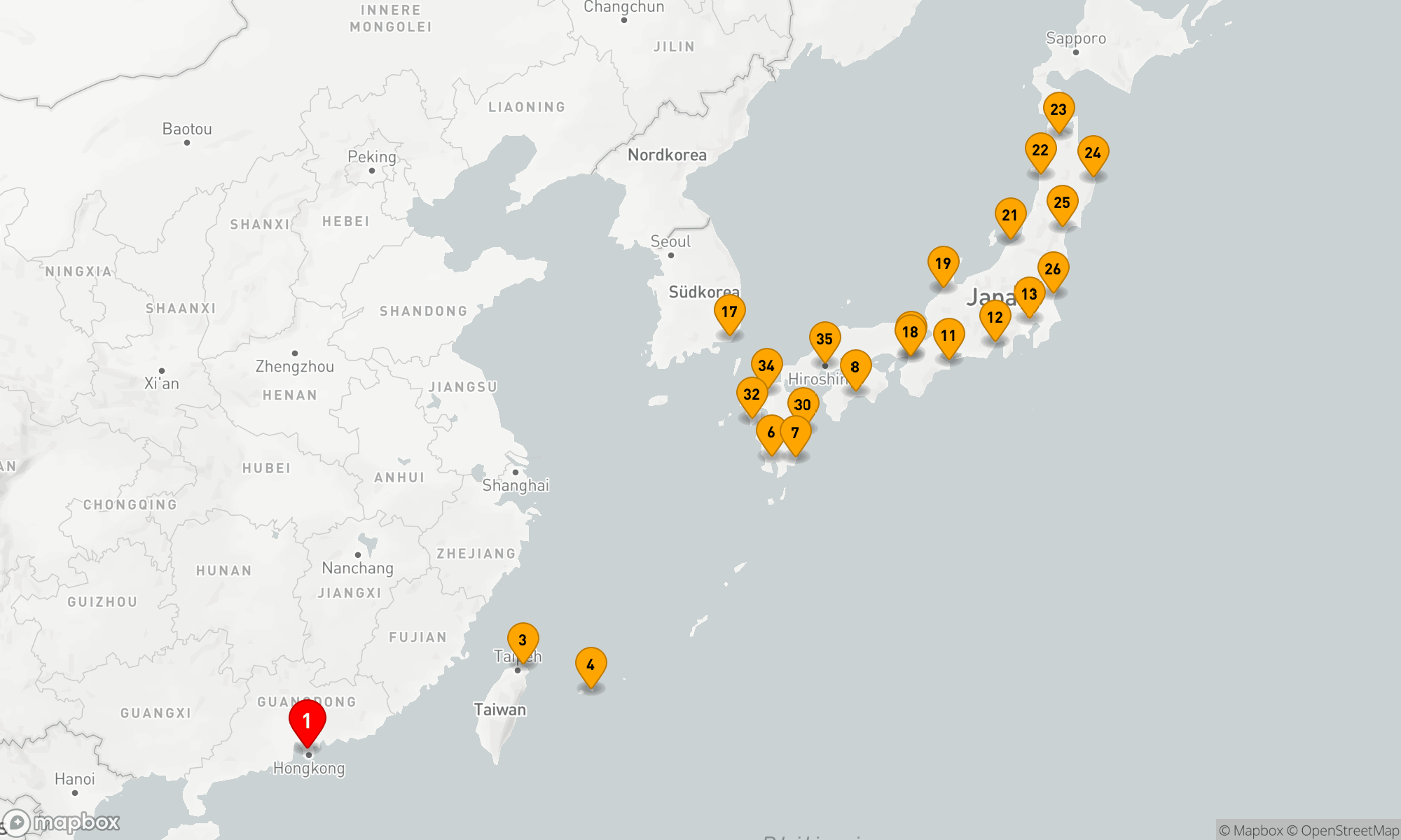 Route 40 Nächte - TAIWAN,  KOREA & JAPAN'S PFLAUMENBLÜTEN