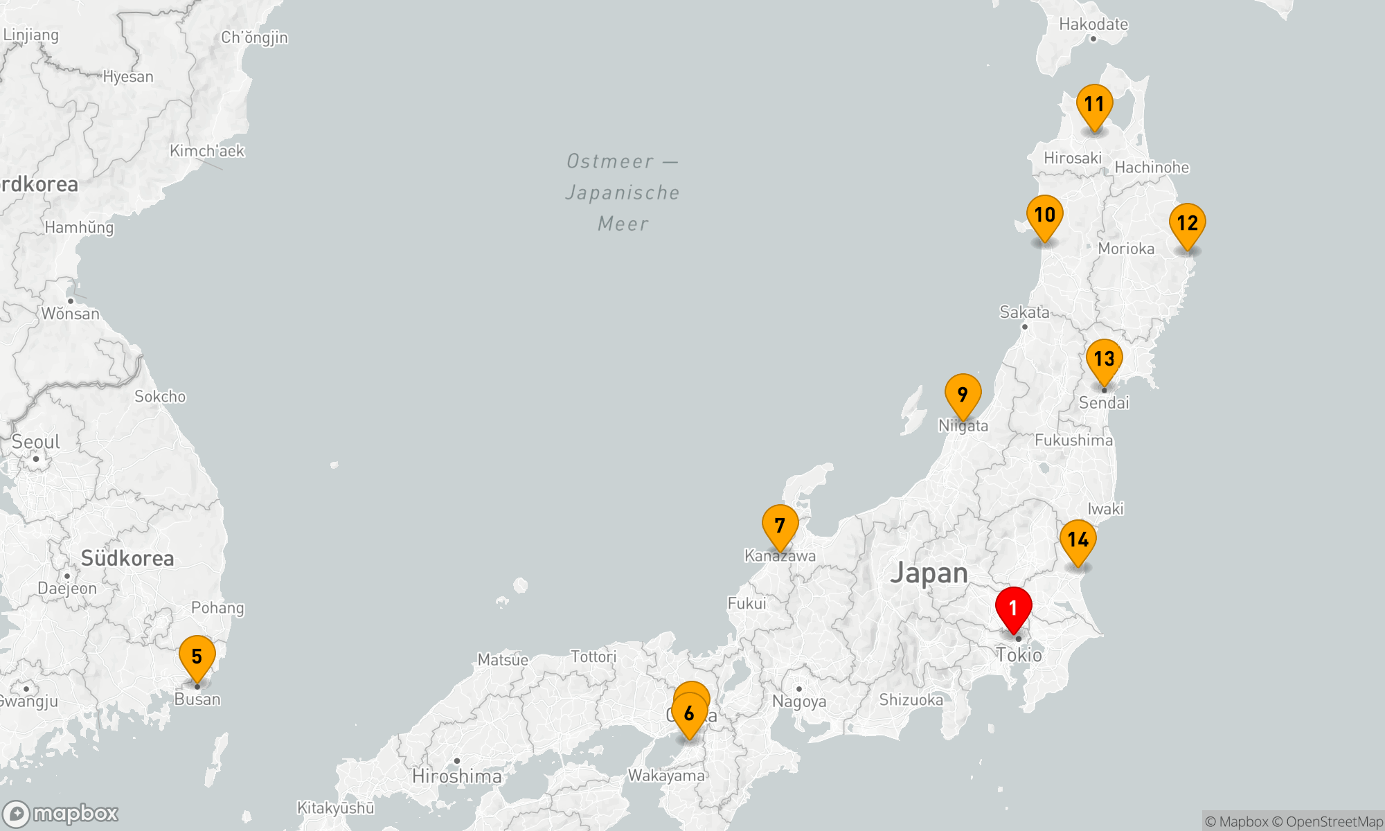 Route 14 Nächte - JAPANISCHES MEER & PFLAUMENBLÜTEN