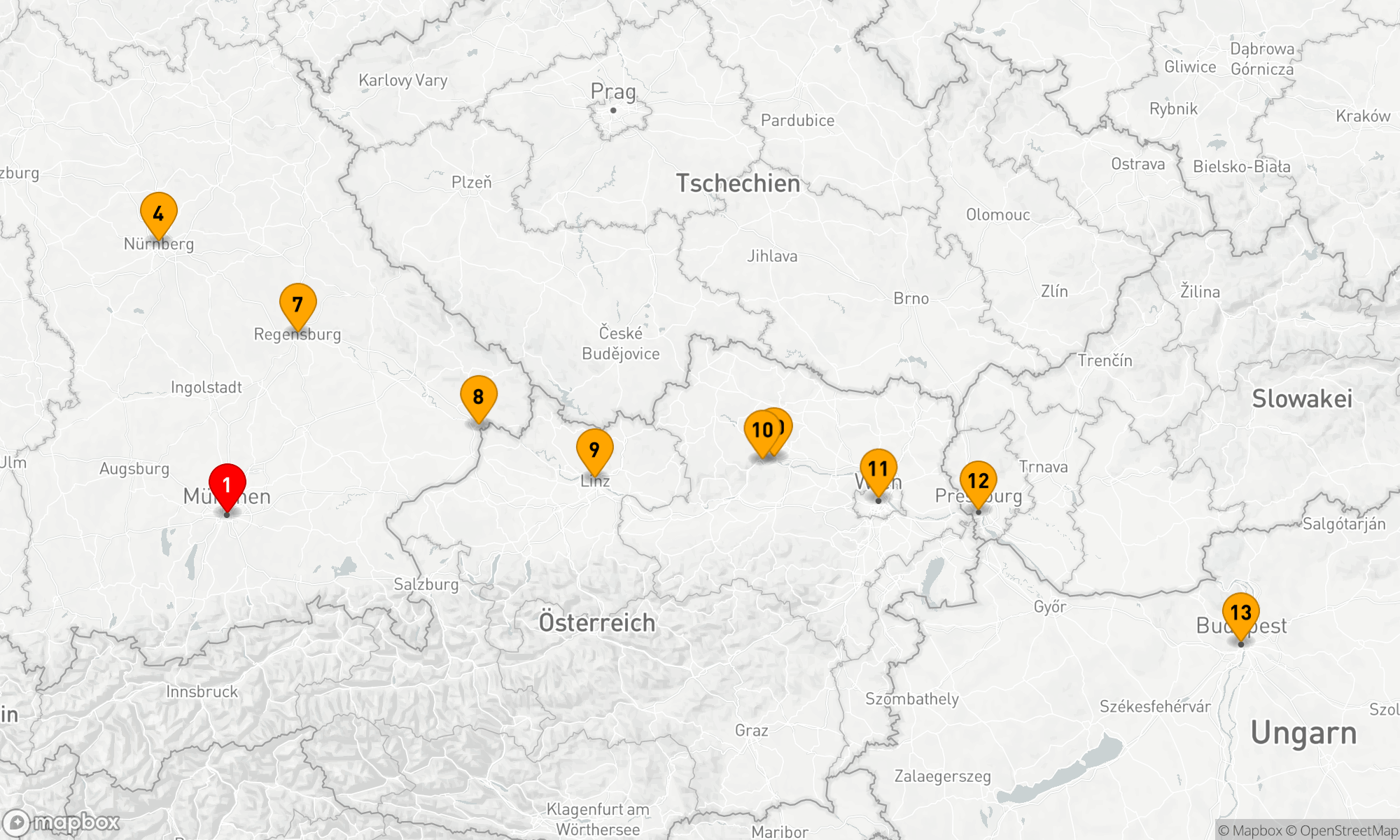 Route 13 Nächte - Donau In Depth mit Best of Bavaria