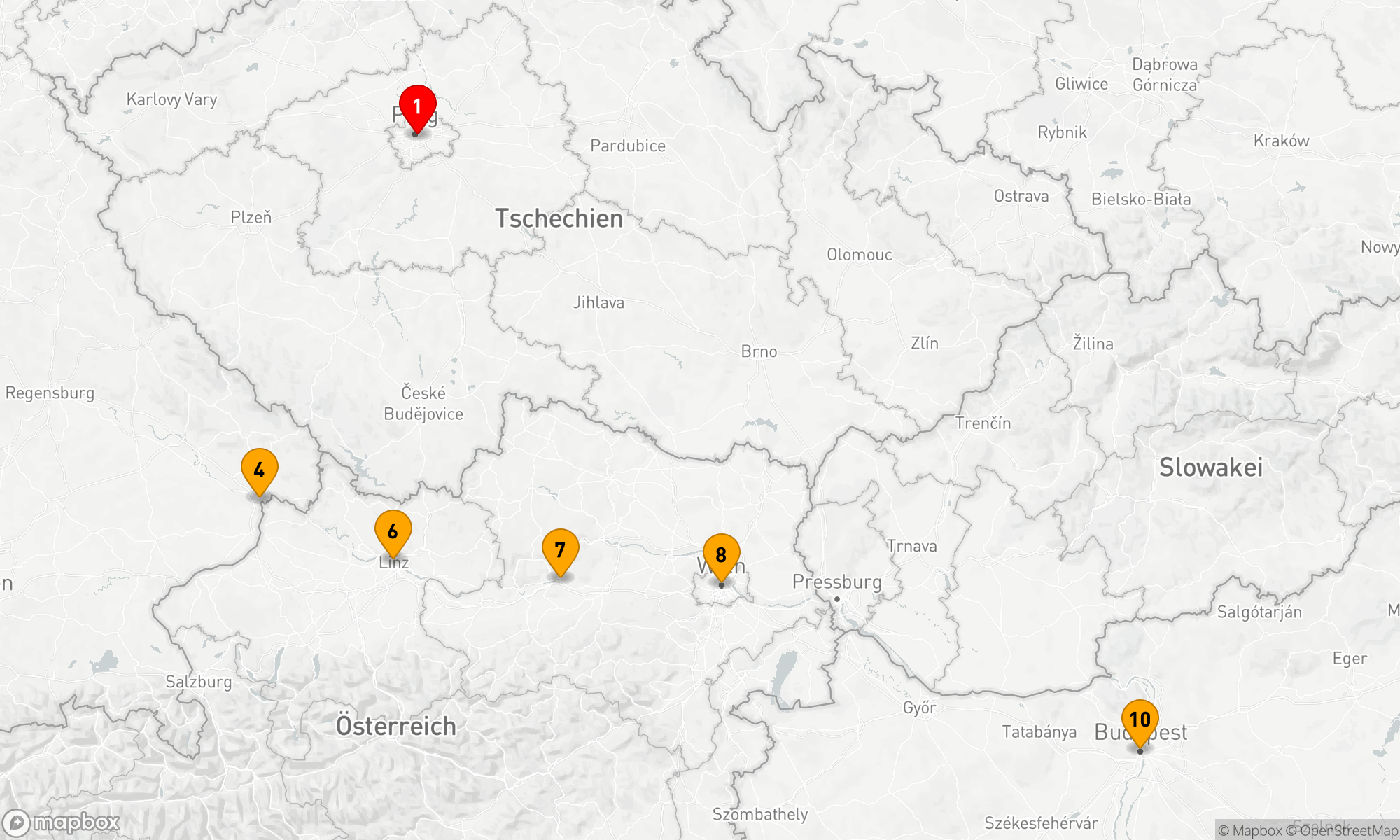 Route 10 Nächte - Prag & Donau Explorer