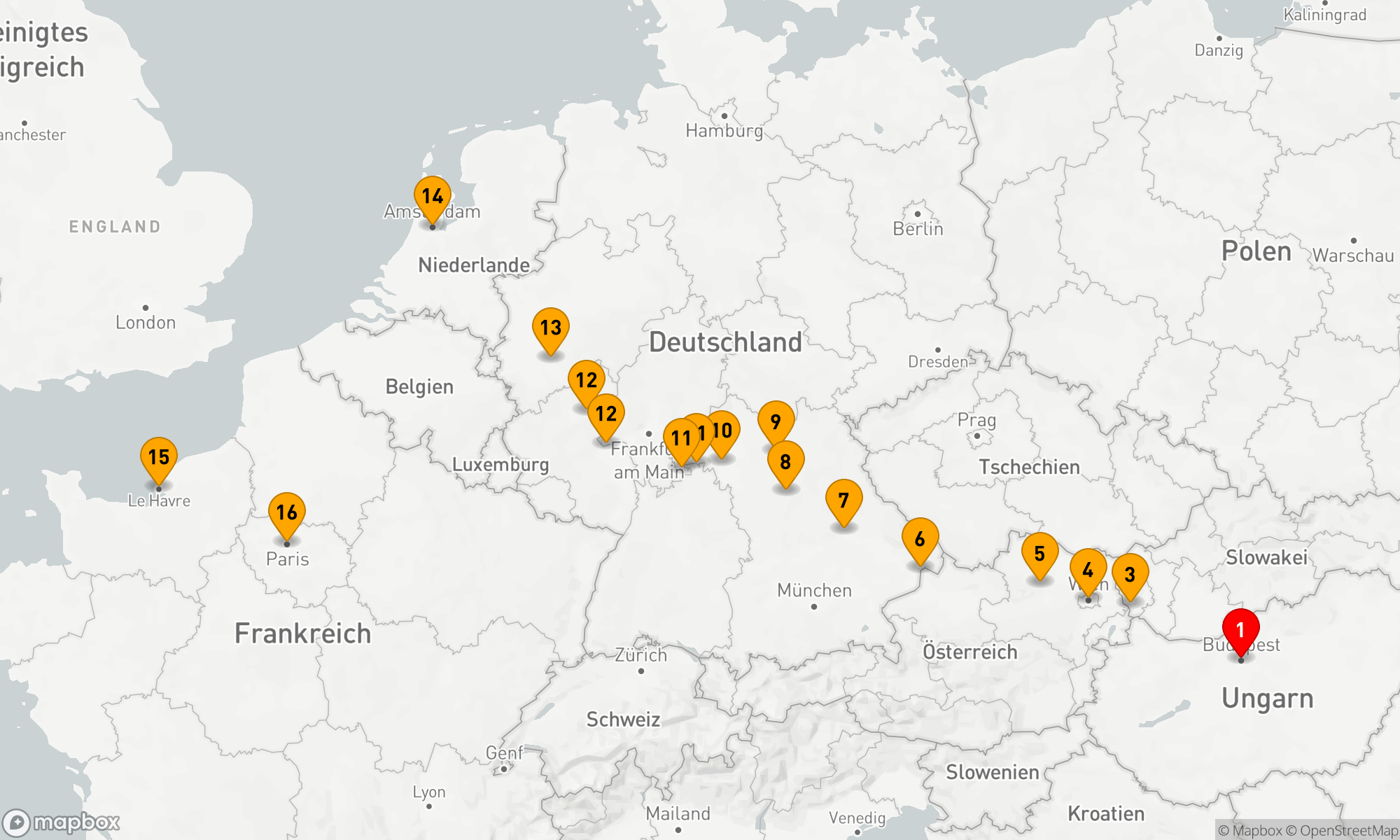 Route 17 Nächte - Die Schönheiten Europas & Paris