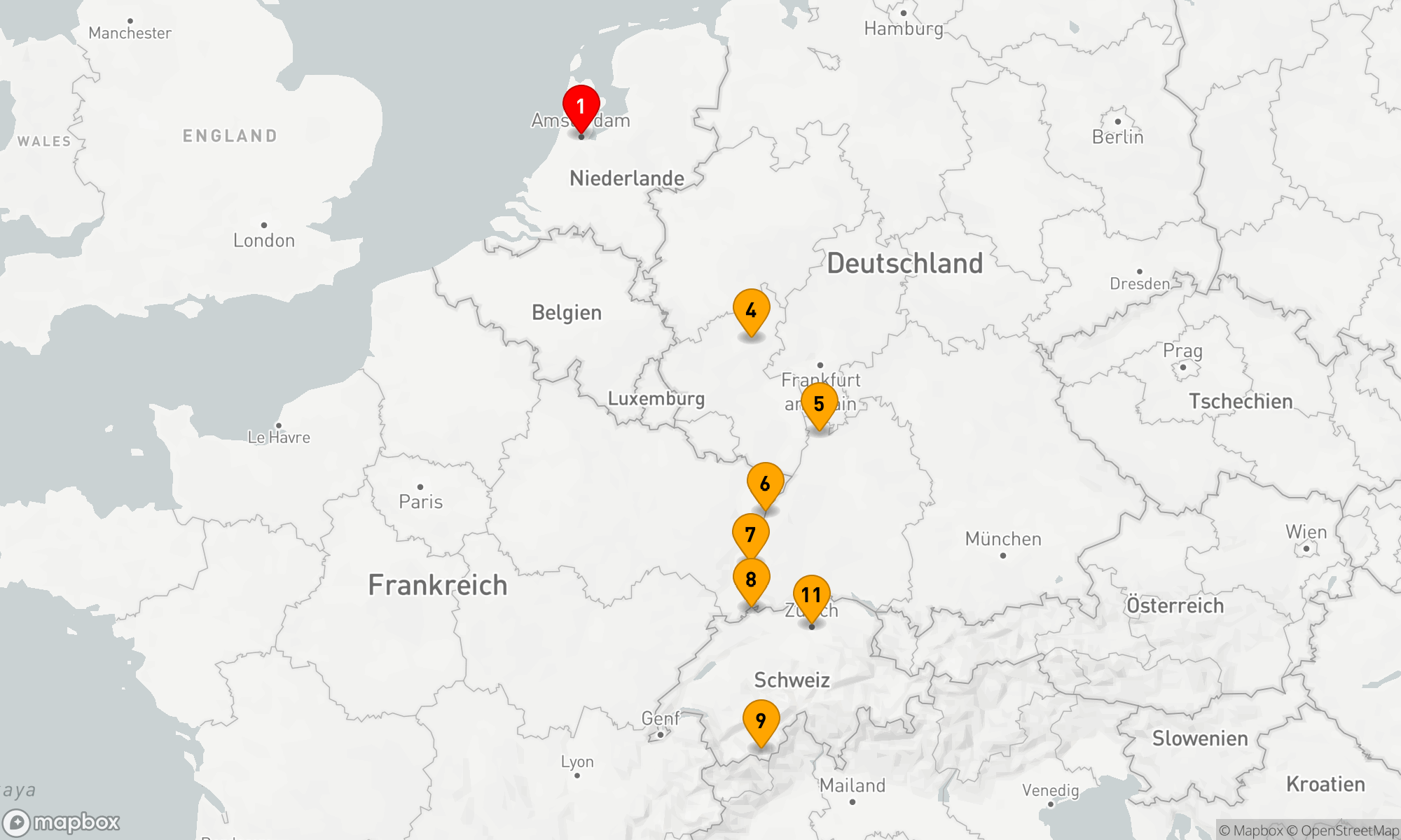 Route 10 Nächte - Juwelen des Rhein & Glacier Express