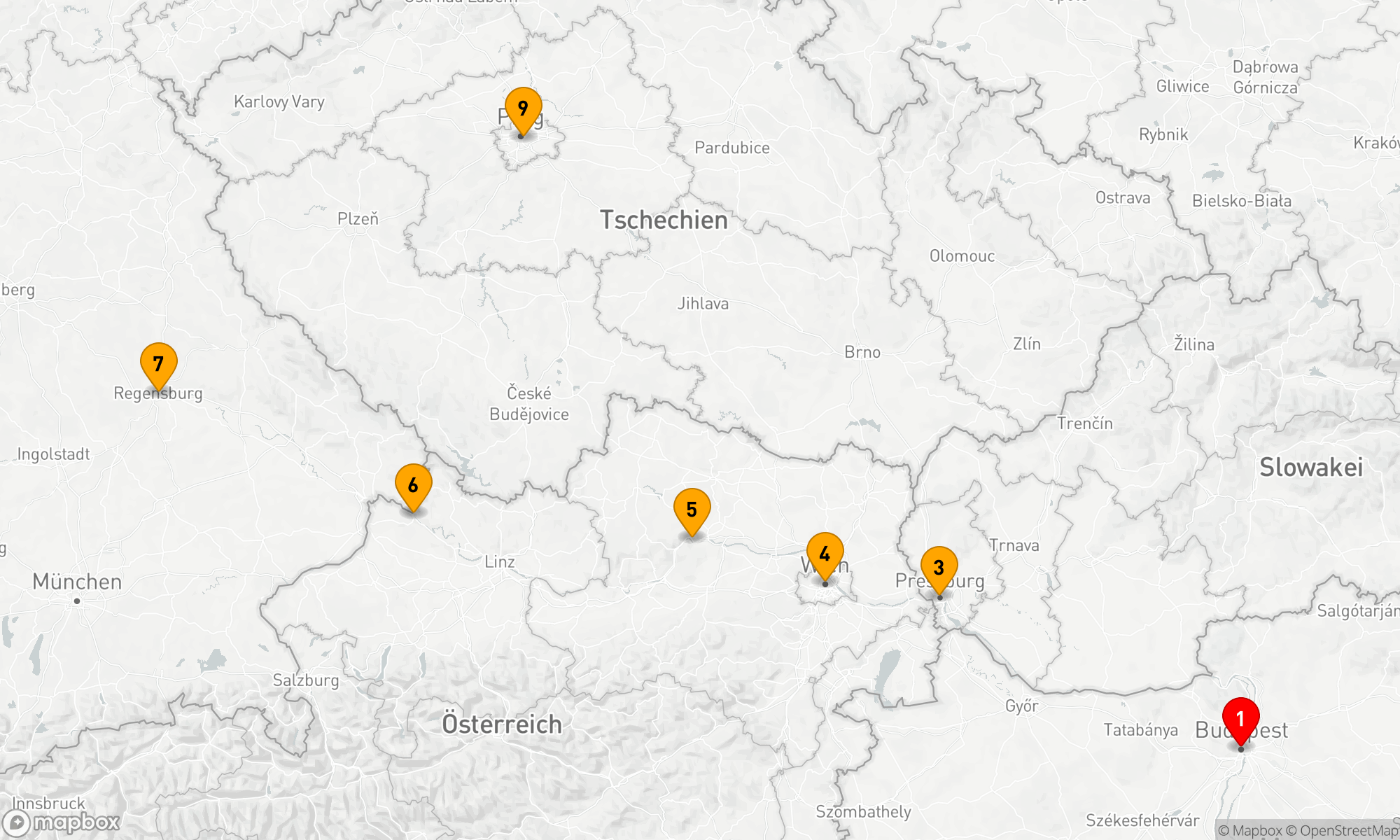 Route 10 Nächte - Danube Delights & Klassisches Prag