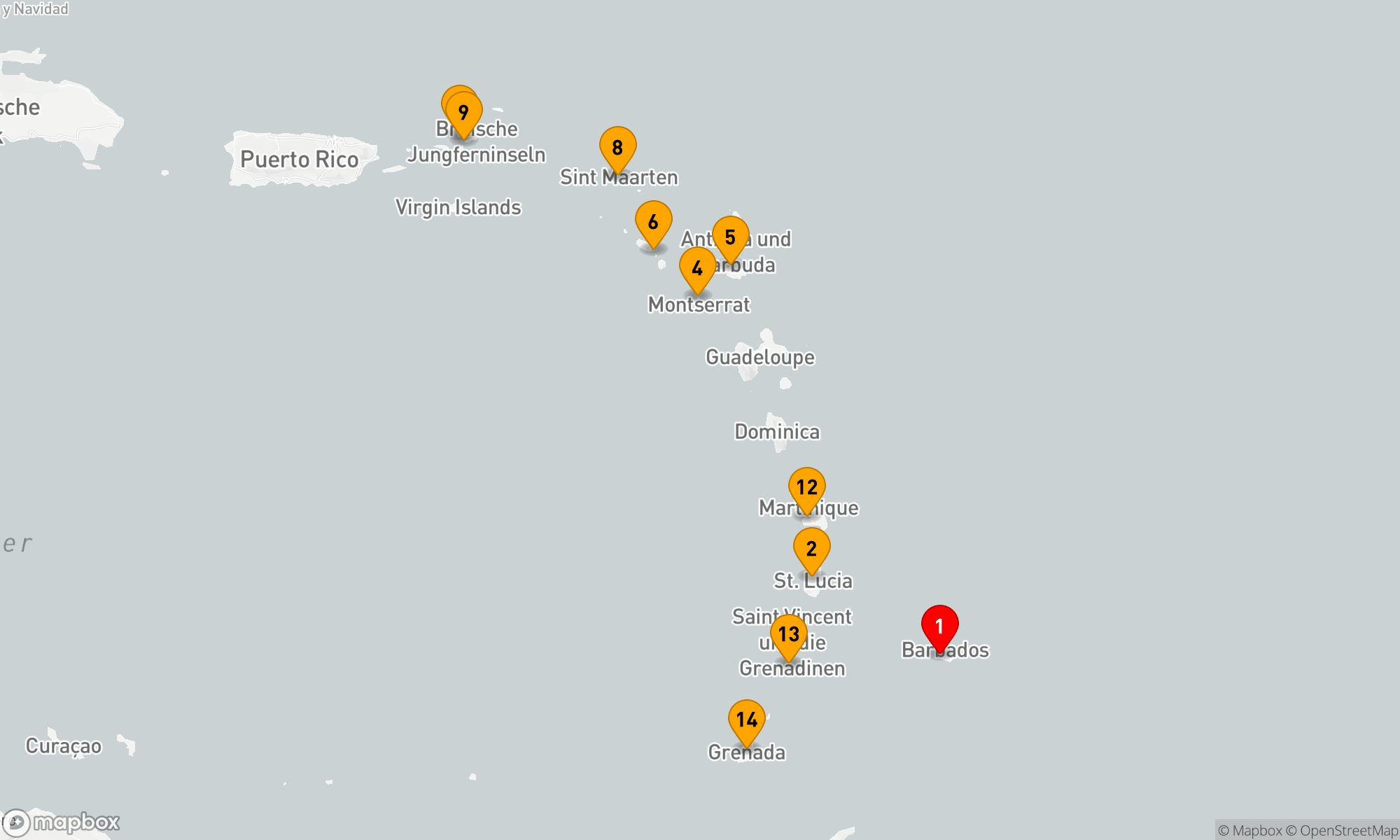 Route 14 Nächte - EXOTISCHE KARIBIK IM DETAIL