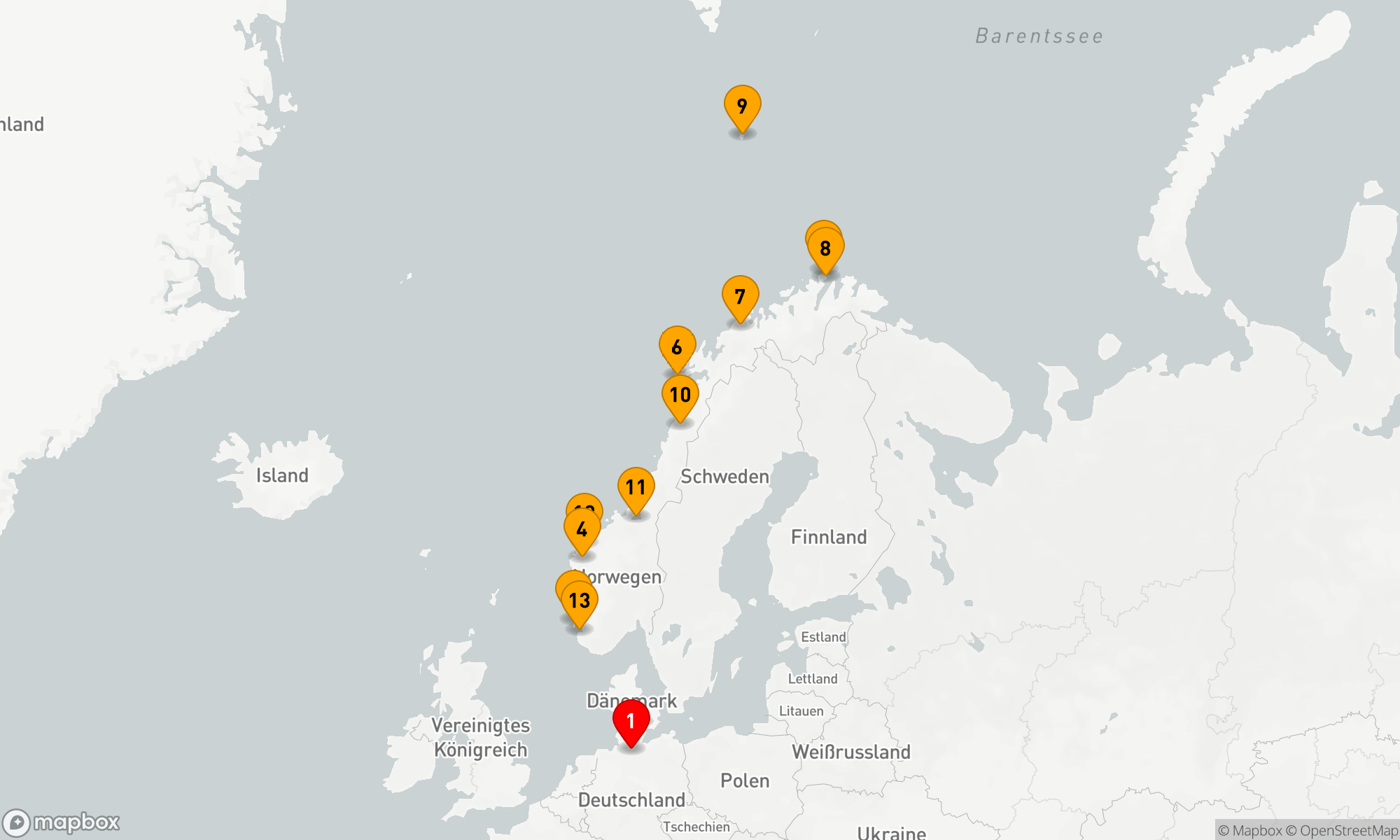 Route 14 Nächte - Majestätische Fjorde und Nordlichter: Norwegen hautnah erleben