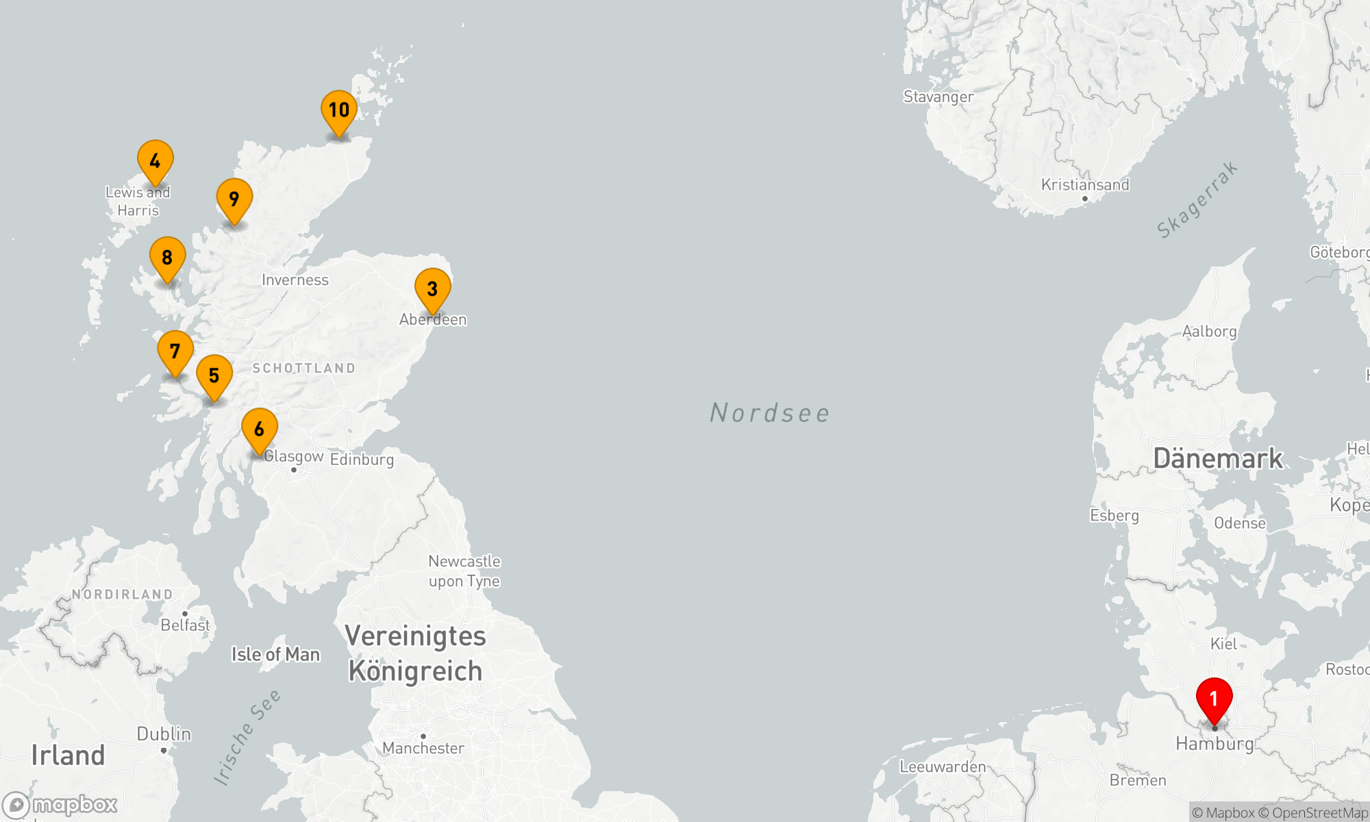 Route 12 Nächte - Kreuzfahrtzauber durch Schottlands Küstenlandschaften