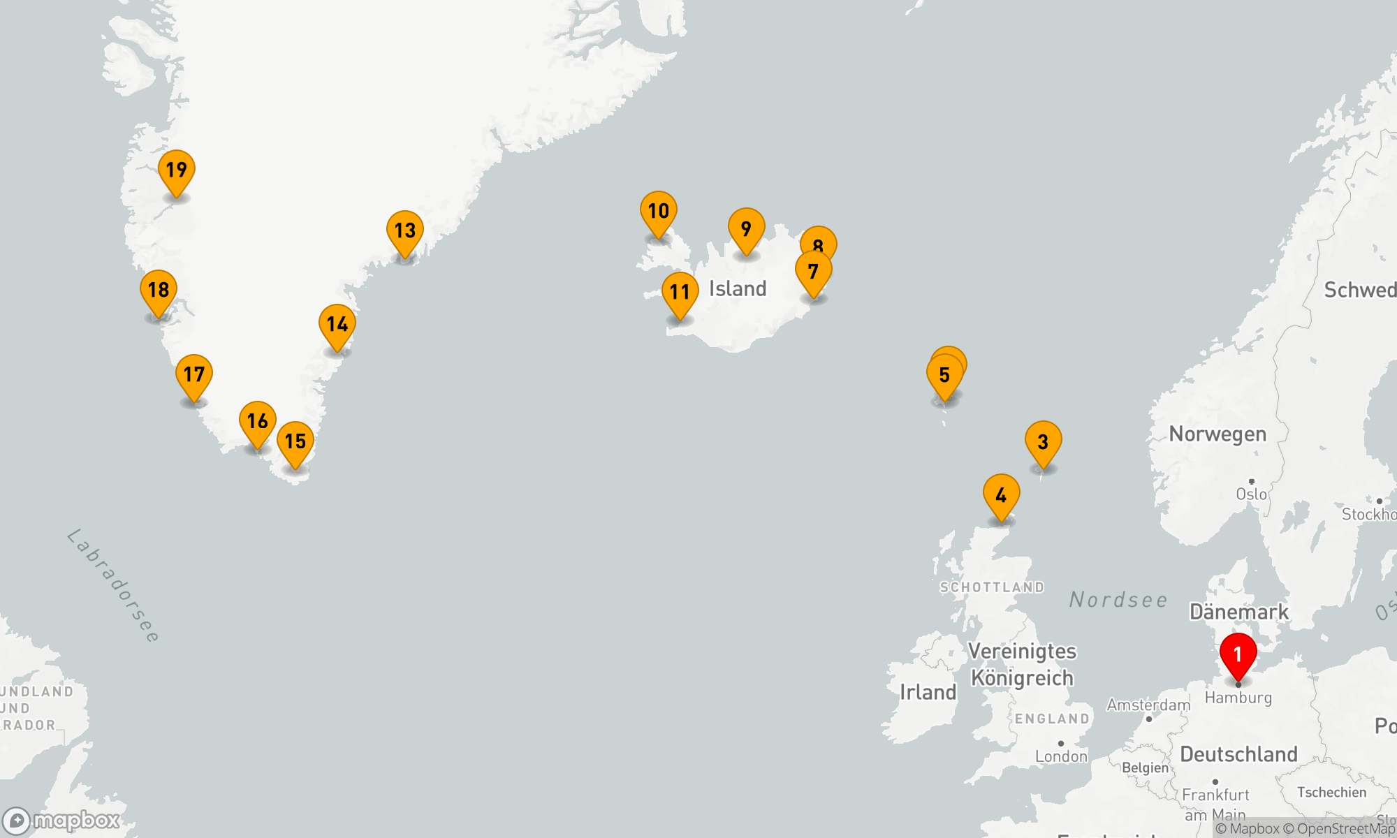 Route 18 Nächte - Von der Hansestadt zu den Nordlichtern: Eine Entdeckungsreise nach Grönland