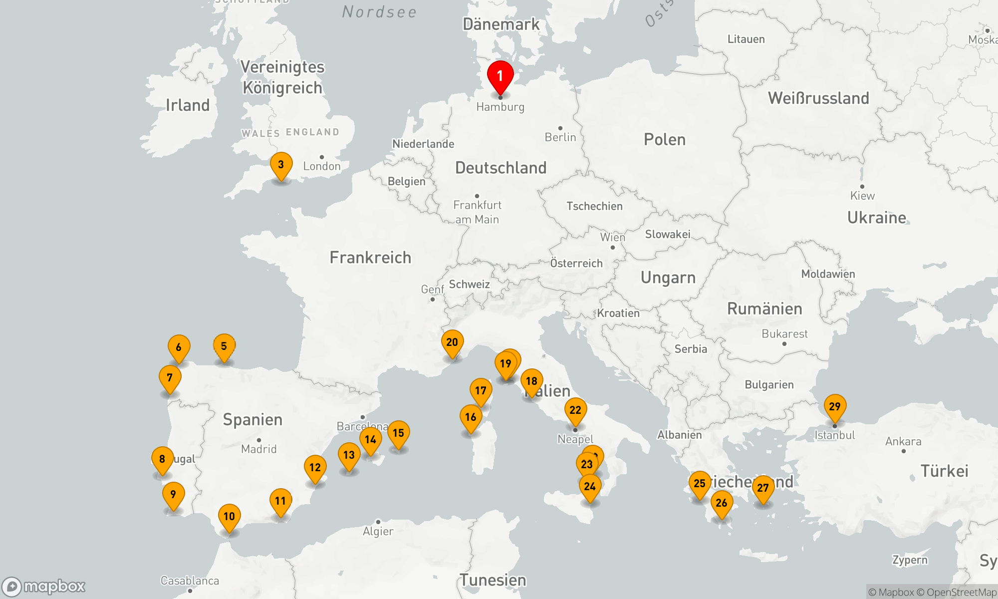 Route 28 Nächte - Von der Elbe zum Bosporus: Kultur und Küstenzauber