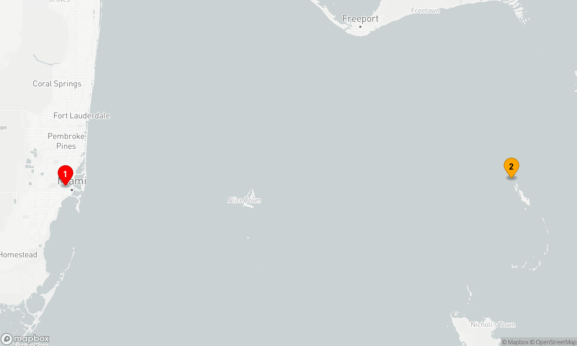 Route 2 Nächte - Karibische Inselträume ab Miami