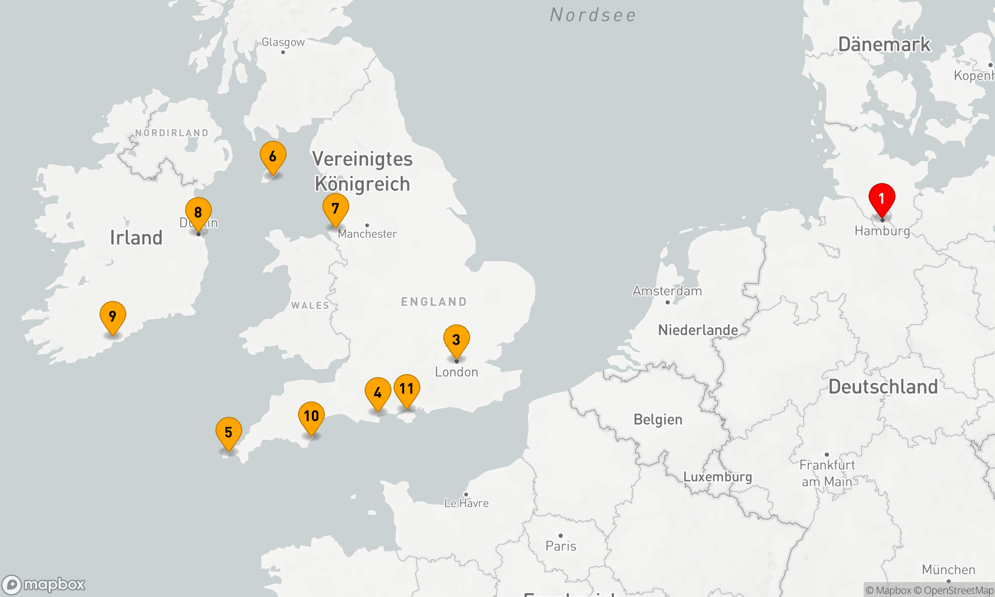Route 12 Nächte - Inselzauber und Metropolenflair: Nordwesteuropas Vielfalt erleben