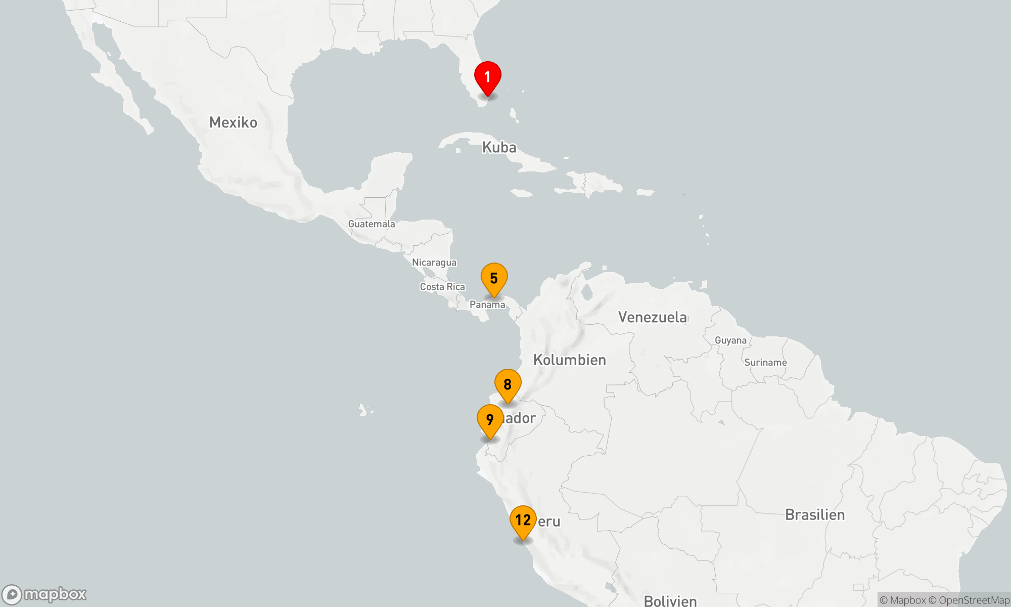 Route 12 Nächte - WELTKREUZFAHRT: PANAMAKANAL NACH CALLAO