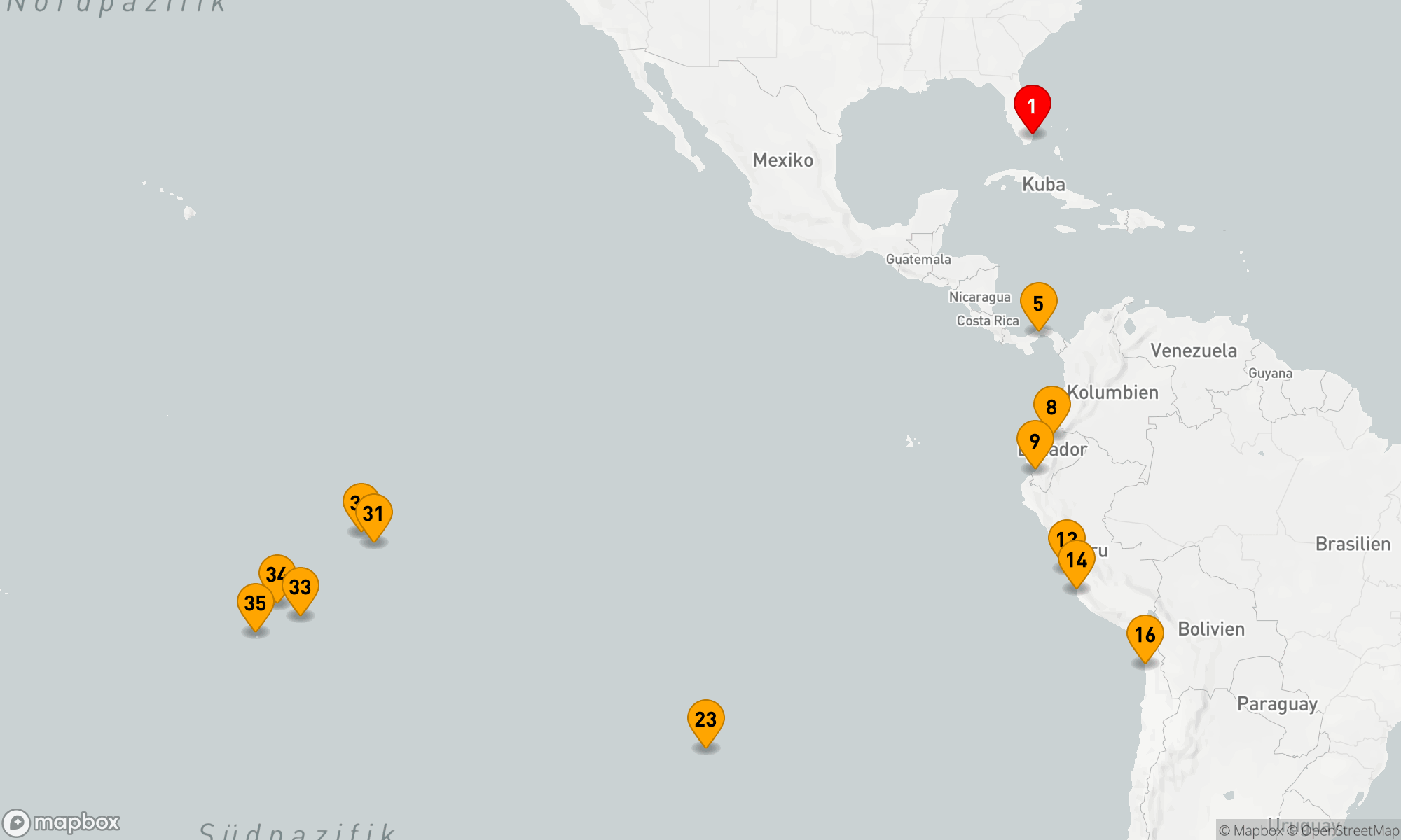 Route 35 Nächte - WELTKREUZFAHRT: PANAMAKANAL-DURCHQUERUNG & POLYNESIEN