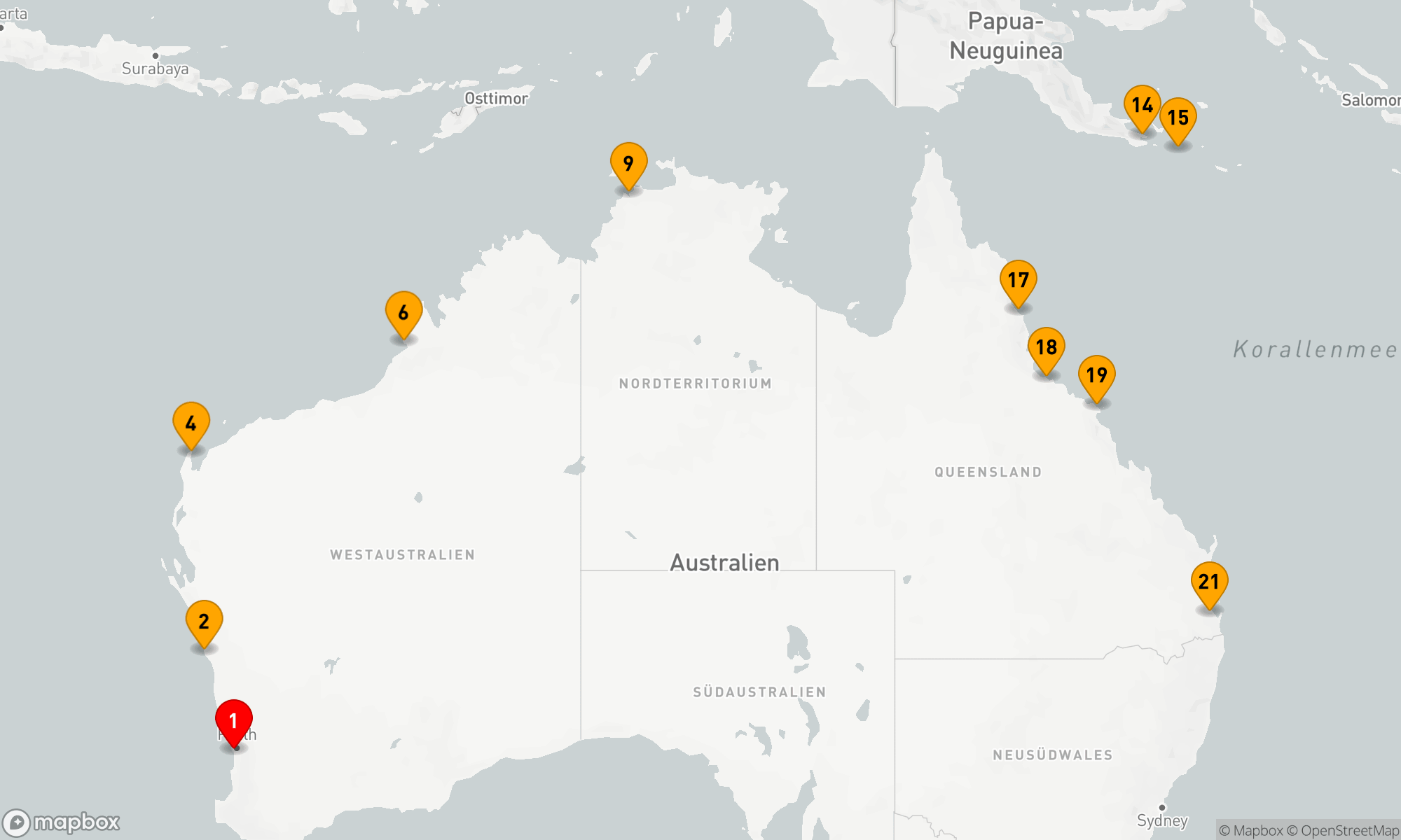 Route 20 Nächte - WELTKREUZFAHRT: AUSTRALIEN-ENTDECKER