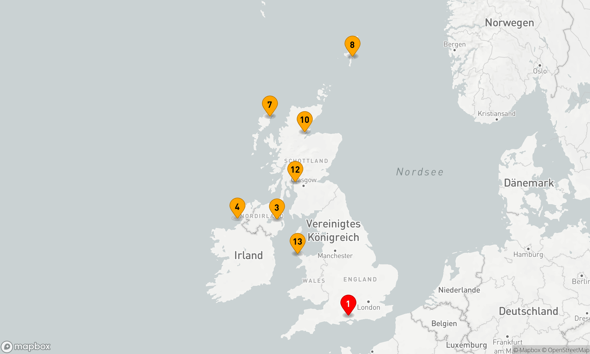 Route 14 Nächte - BRITISCHE INSELN