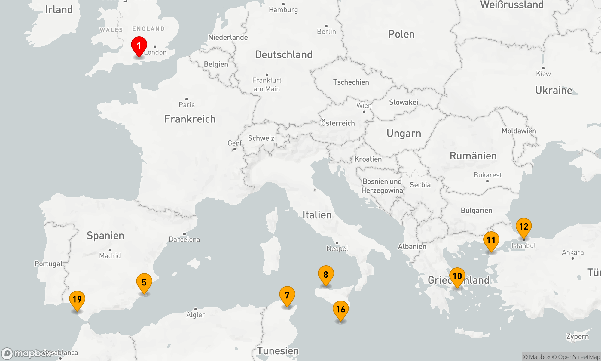Route 21 Nächte - ENTDECKUNG DES ÖSTLICHEN MITTELMEERS