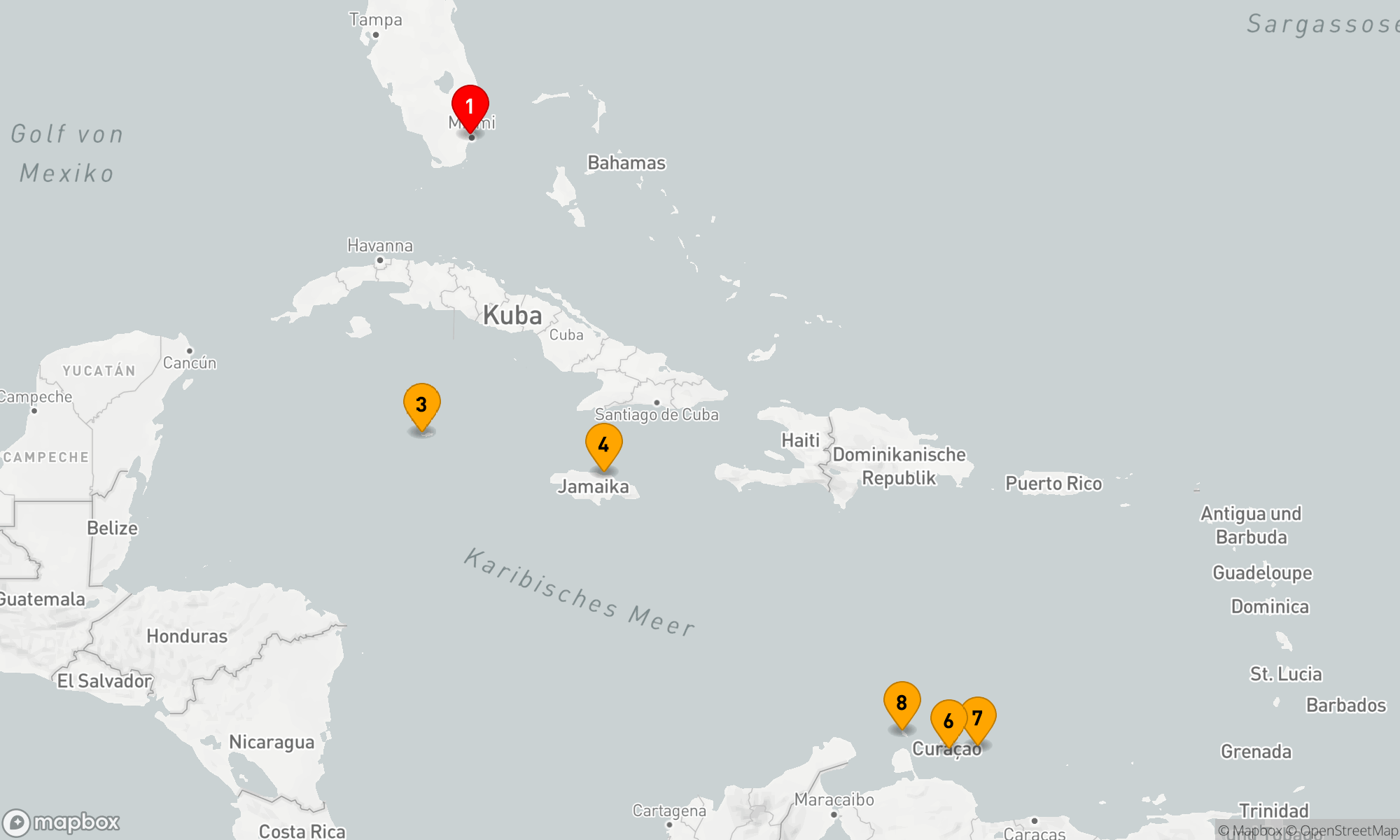 Route 10 Nächte - Karibische Inselträume mit MSC Cruises