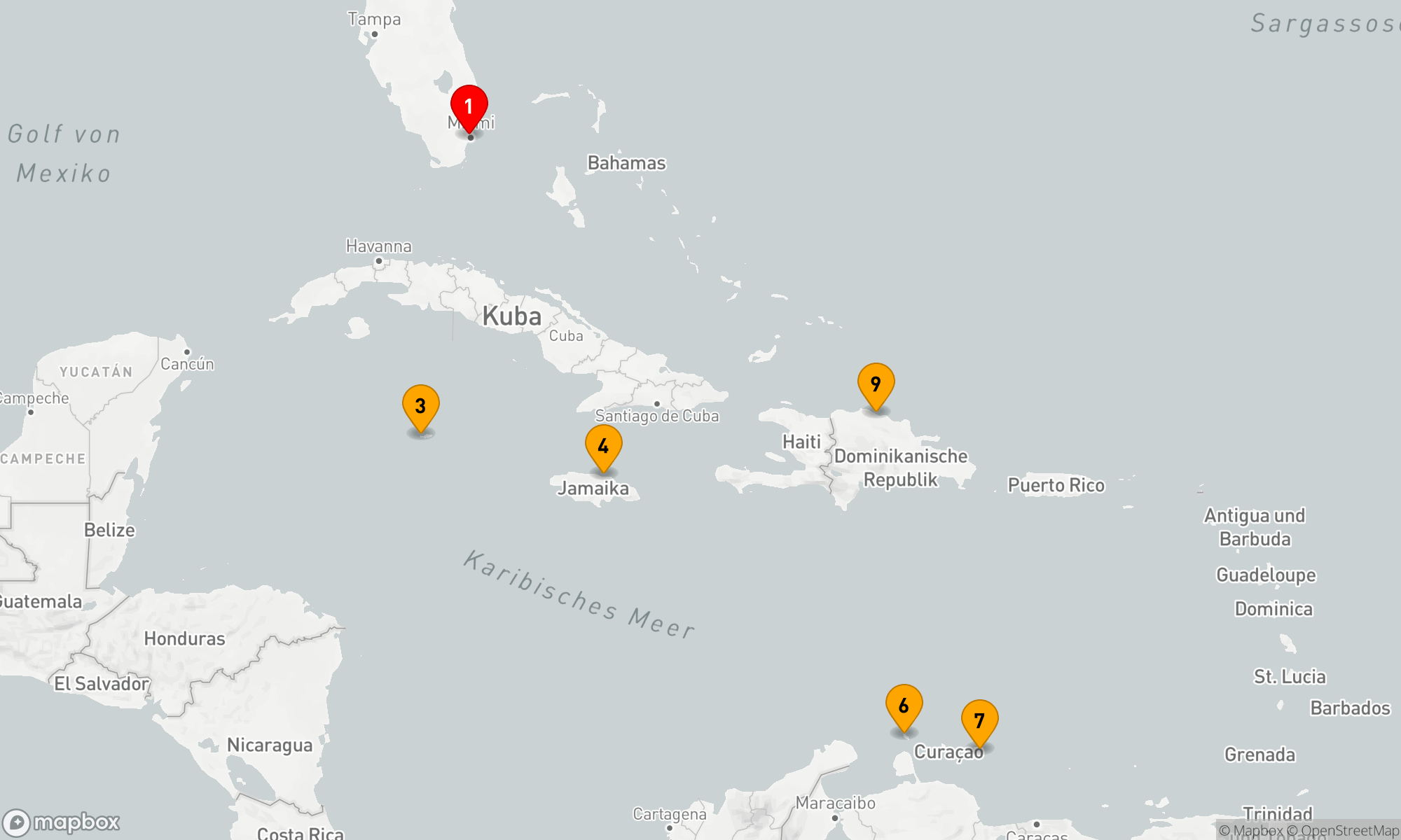 Route 10 Nächte - Karibische Inseltraumreise