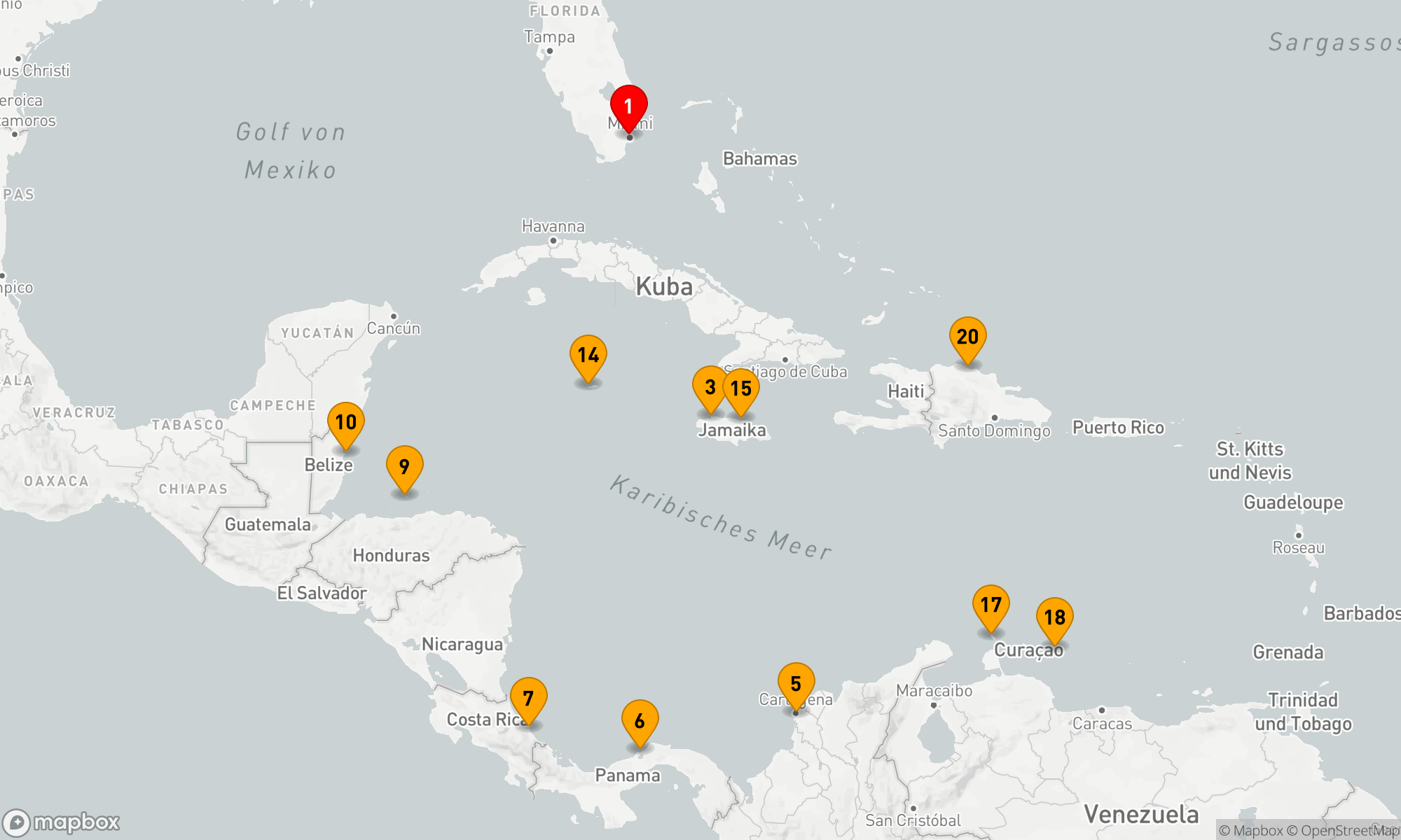Route 21 Nächte - Karibische Entdeckungsreise ab Miami