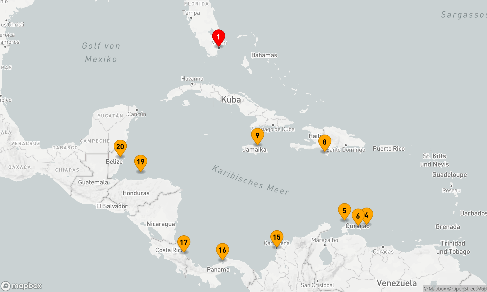 Route 21 Nächte - Karibische Entdeckungstour MSC Poesia