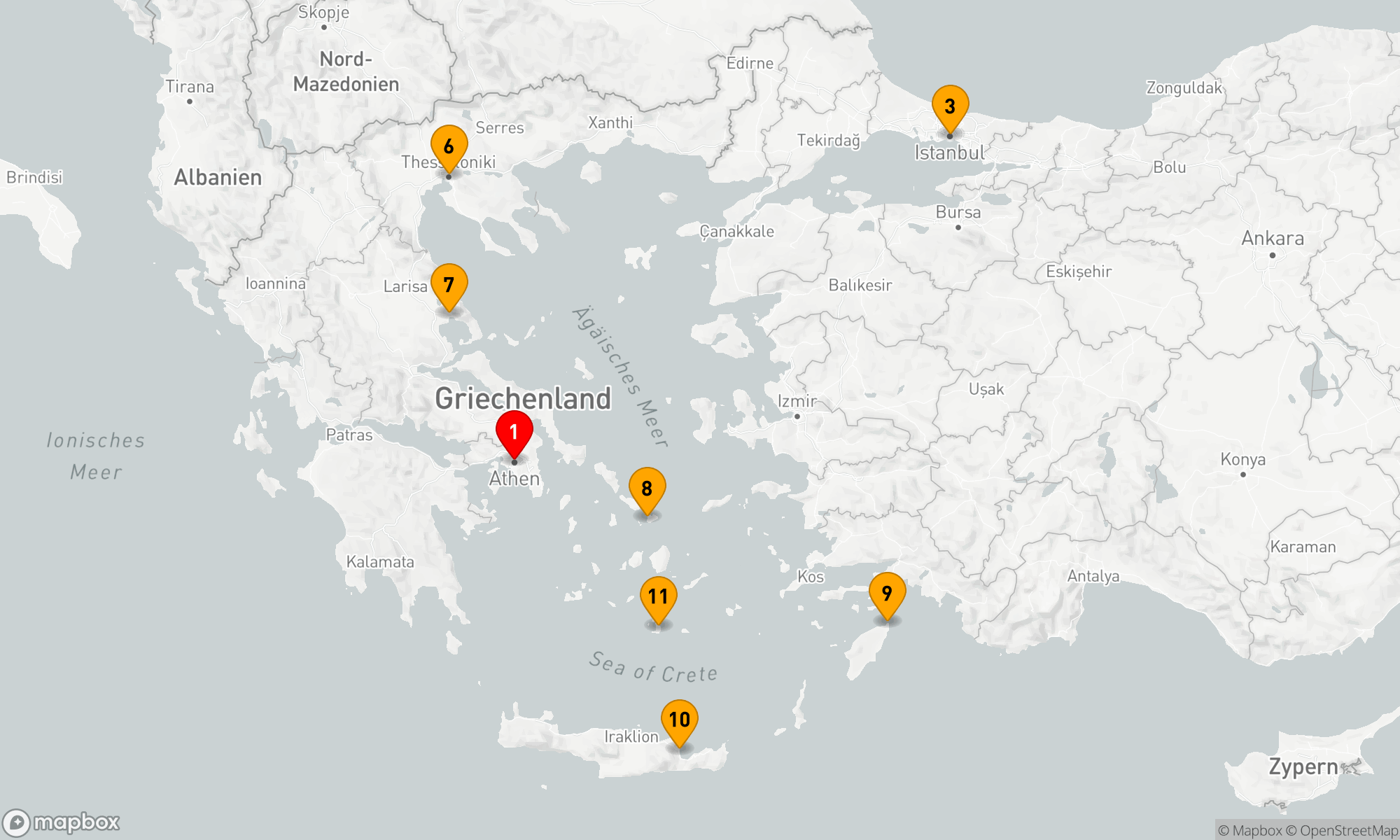 Route 11 Nächte - Perlen der Ägäis und des Bosporus