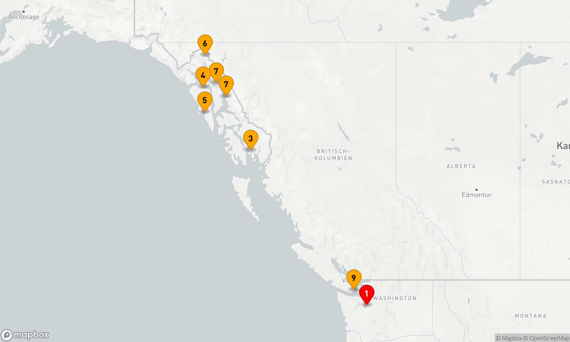 Route 9 Nächte - Faszinierende Fjordabenteuer Alaskas