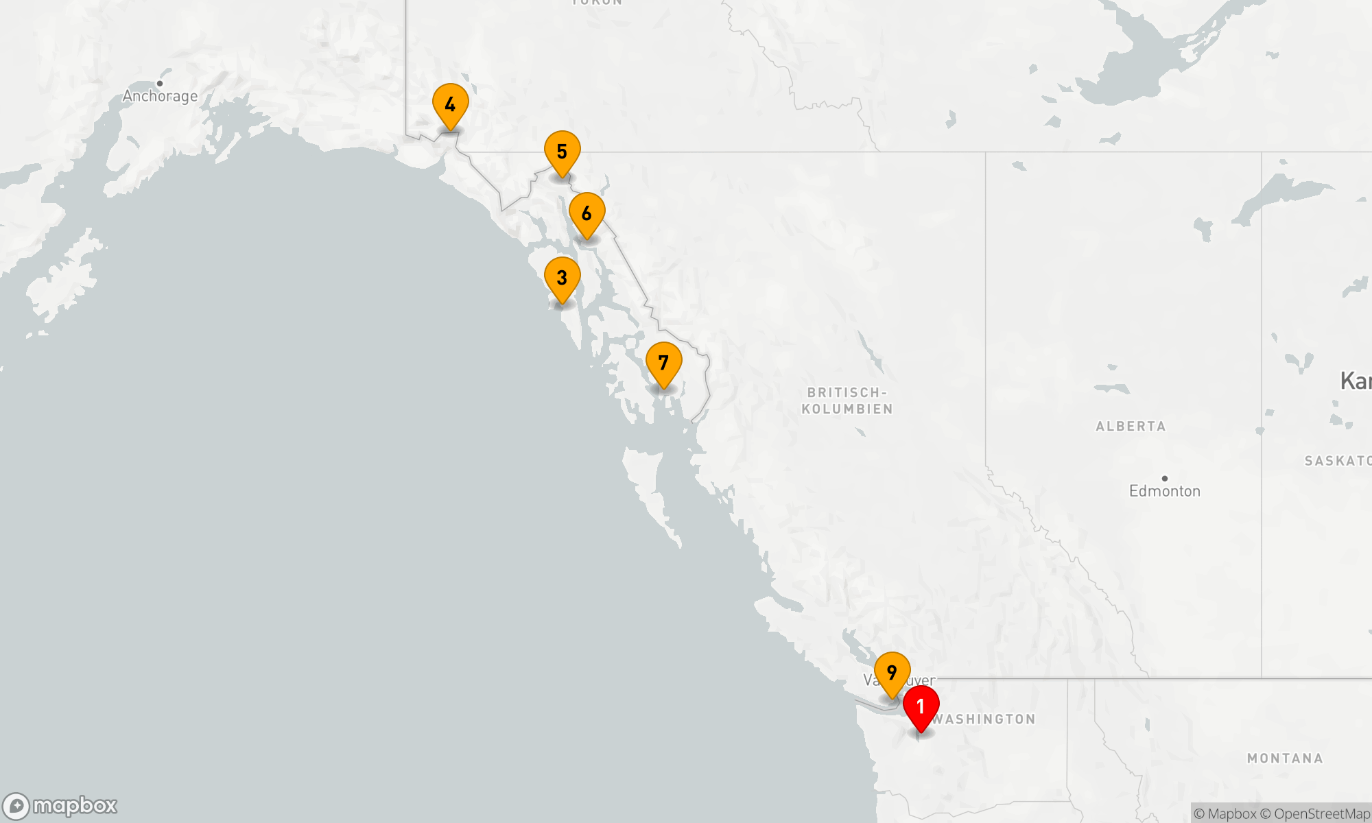 Route 9 Nächte - Alaskas majestätische Küstenreise
