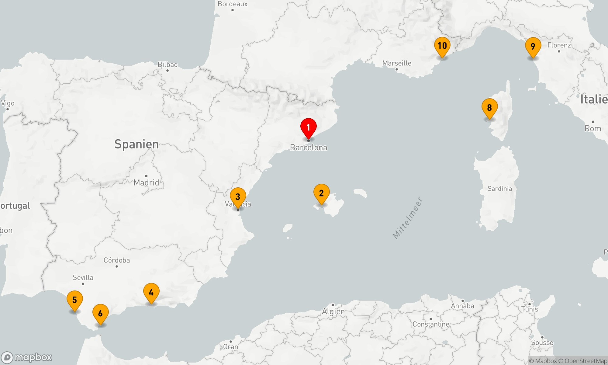 Route 10 Nächte - Mediterrane Impressionen: Von Barcelona in die Welt der Vielfalt