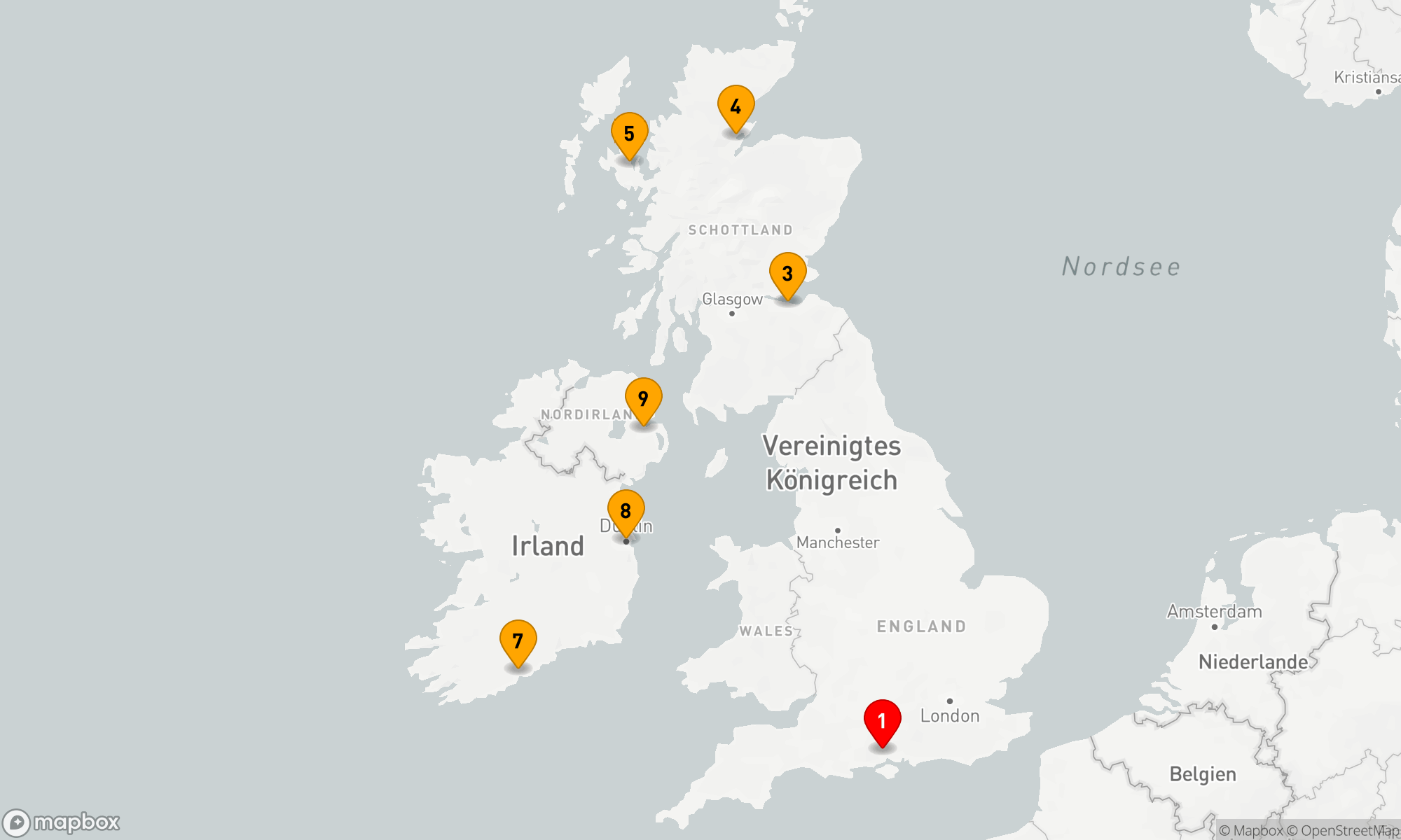 Route 10 Nächte - Kulturelle Küstenperlen der Britischen Inseln
