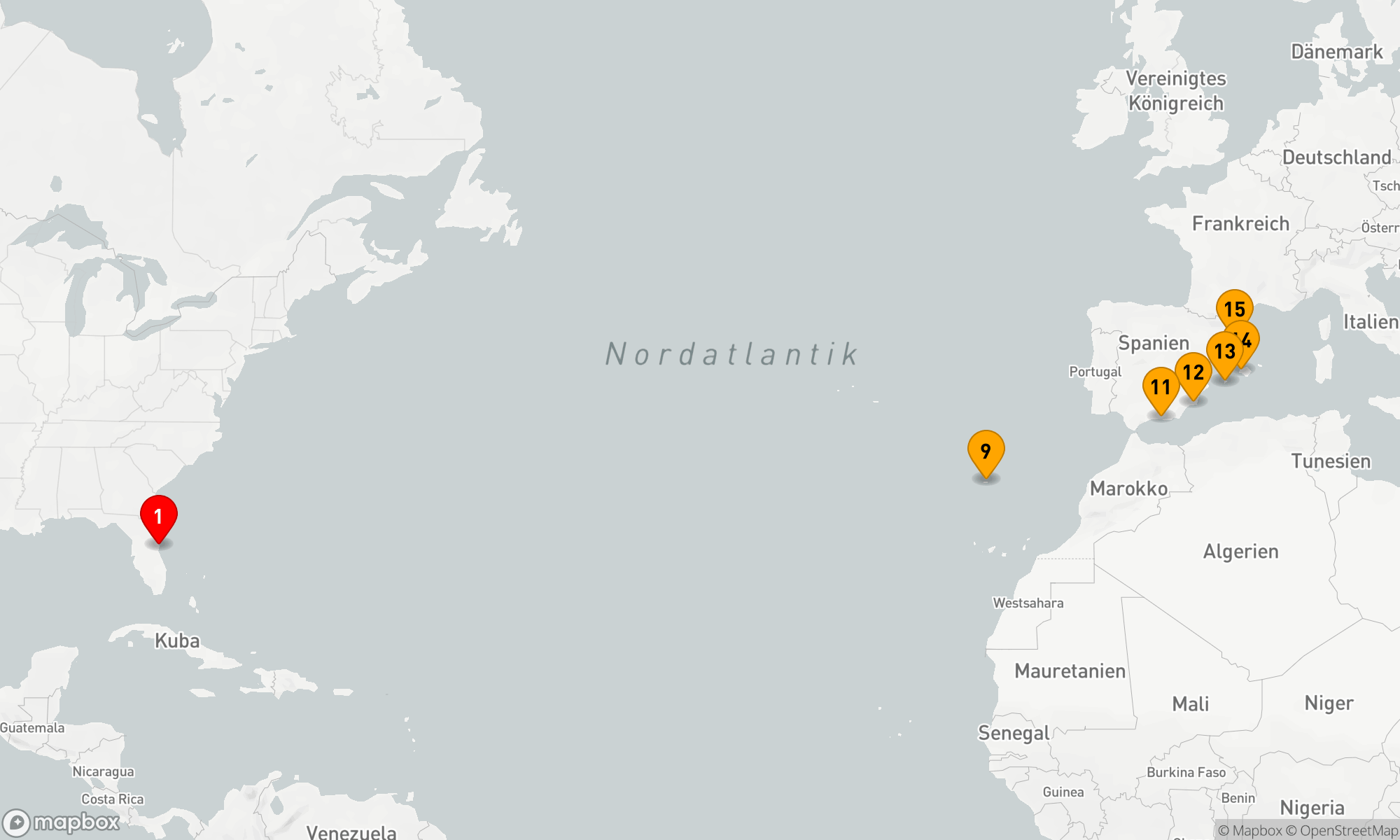 Route 14 Nächte - Atlantische Entdeckungsreise nach Barcelona