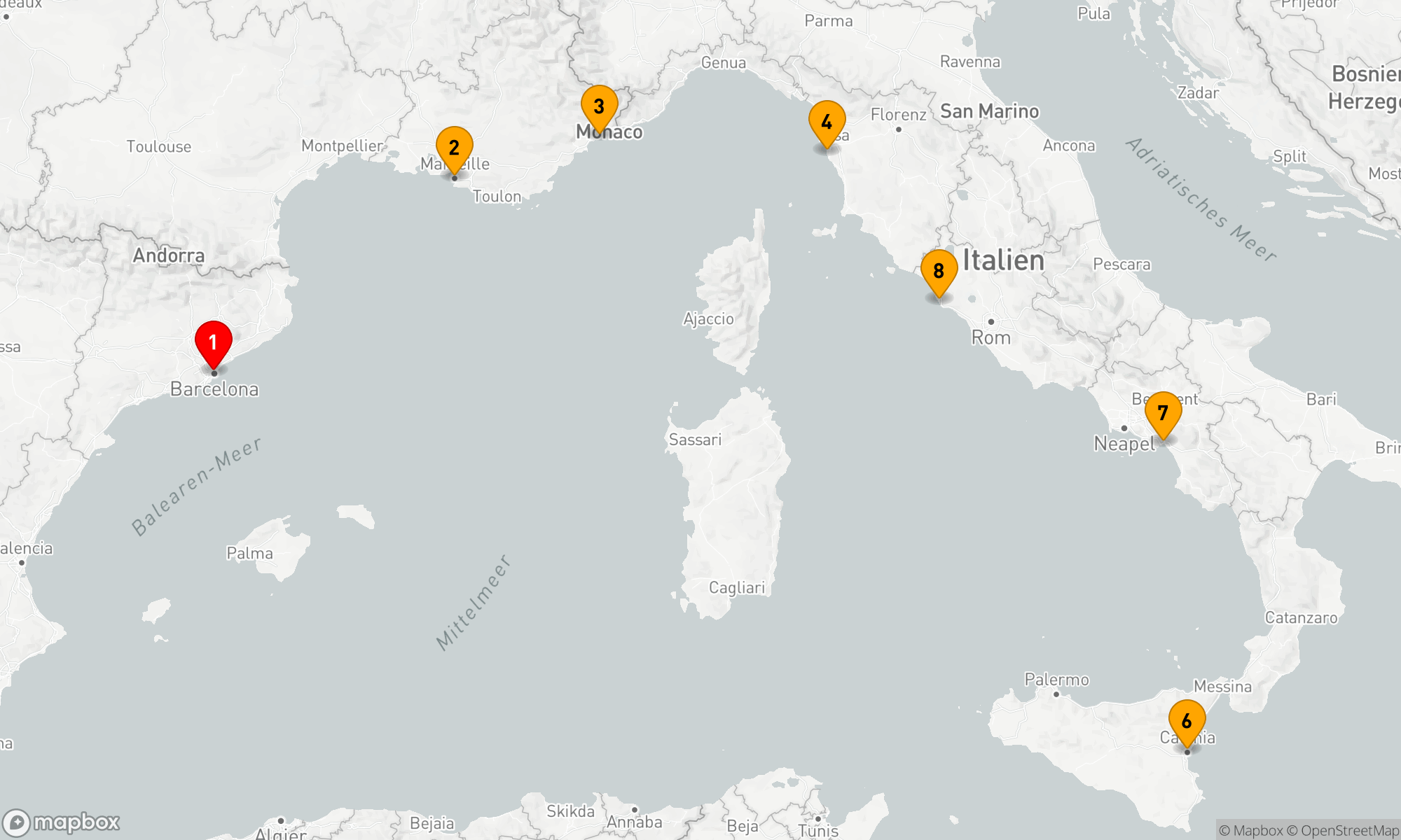 Route 7 Nächte - Mediterrane Entdeckungsreise
