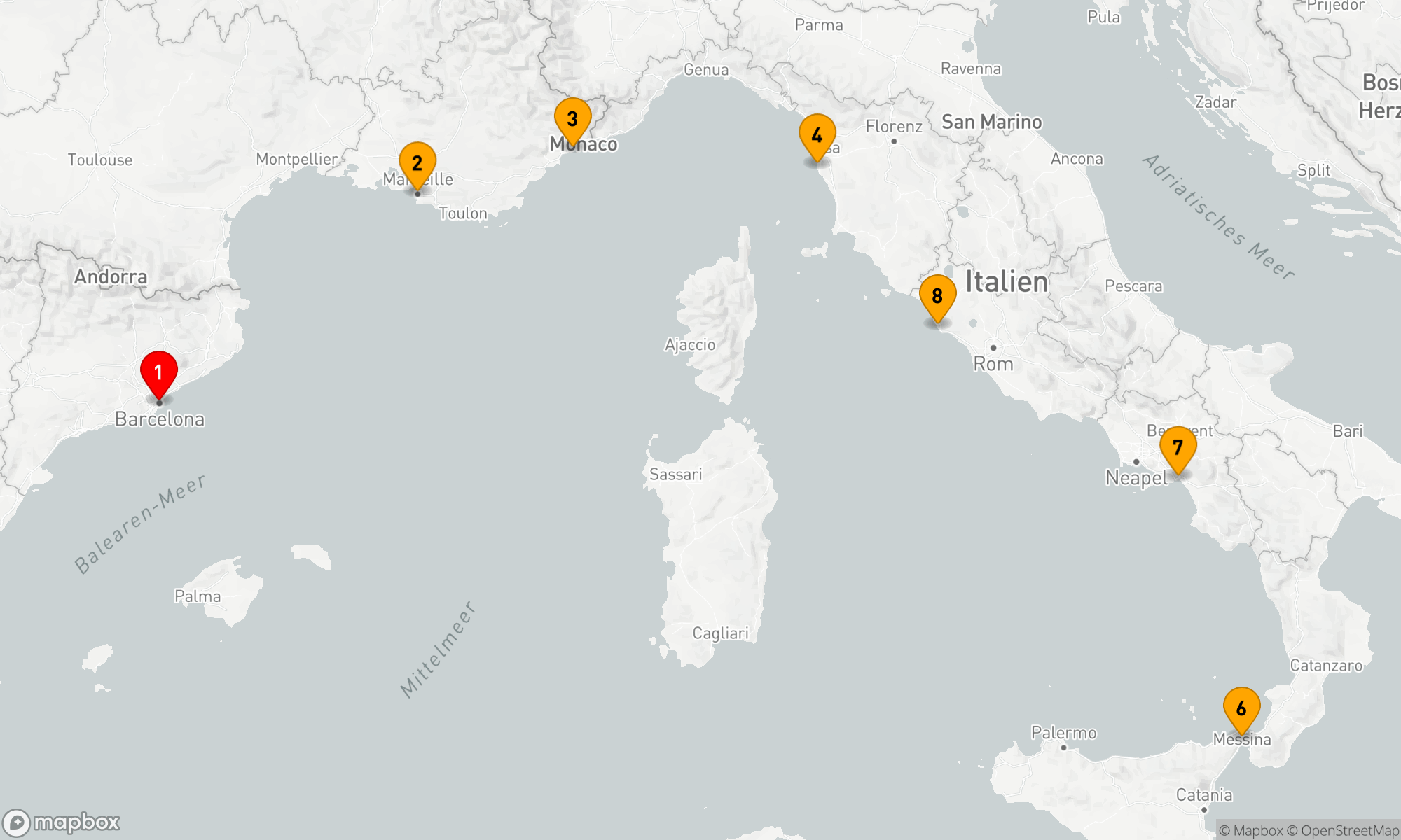 Route 7 Nächte - Mediterrane Entdeckungsreise