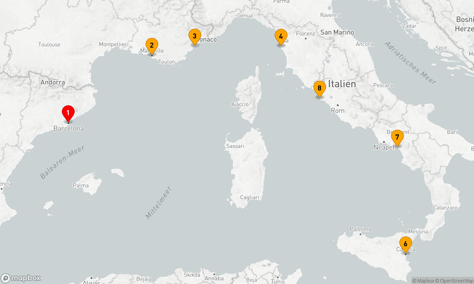 Route 7 Nächte - Mediterrane Entdeckungsreise