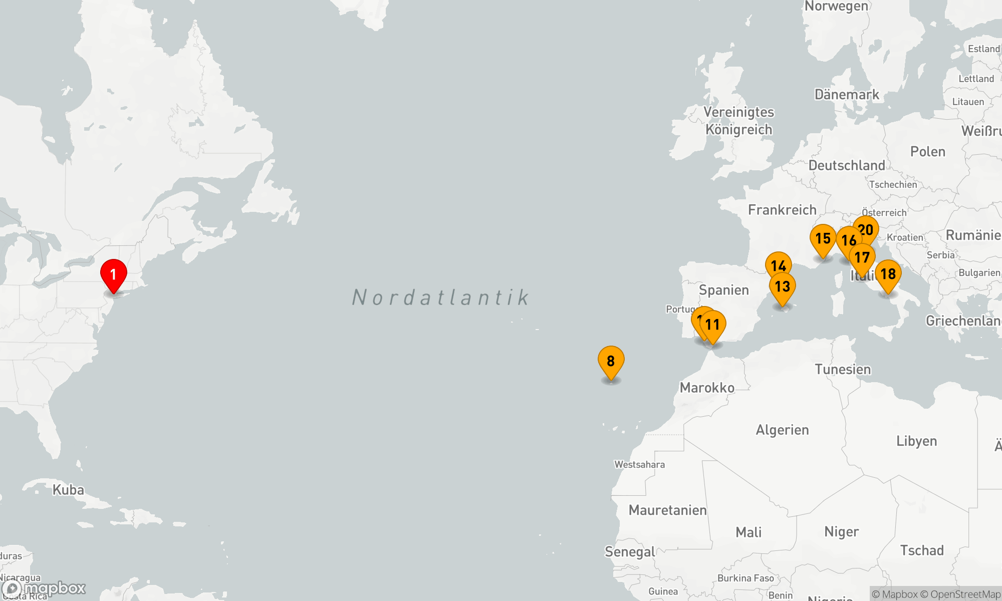 Route 19 Nächte - Von der Metropole zum Mittelmeerzauber