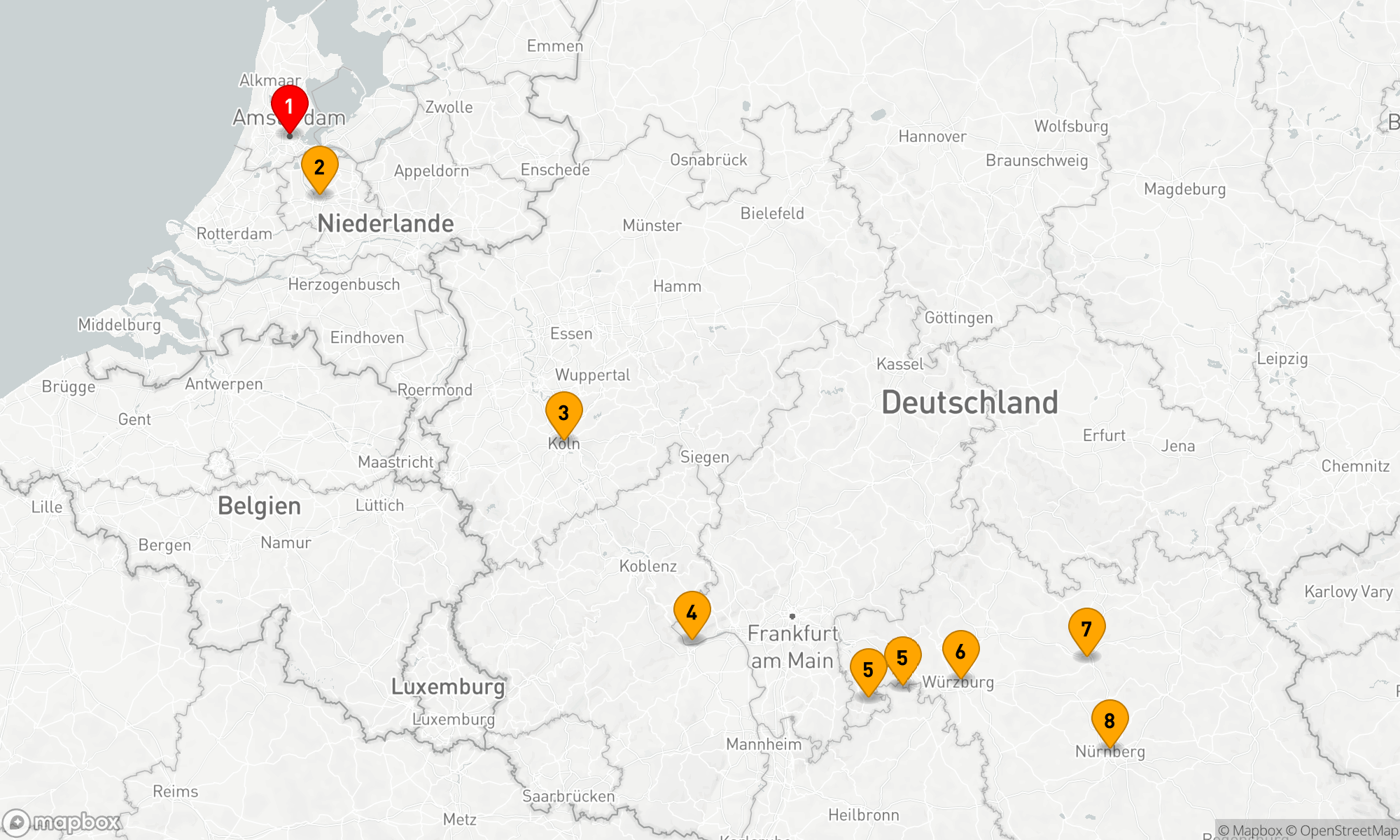 Route 7 Nächte - Drei Flüsse Kreuzfahrt