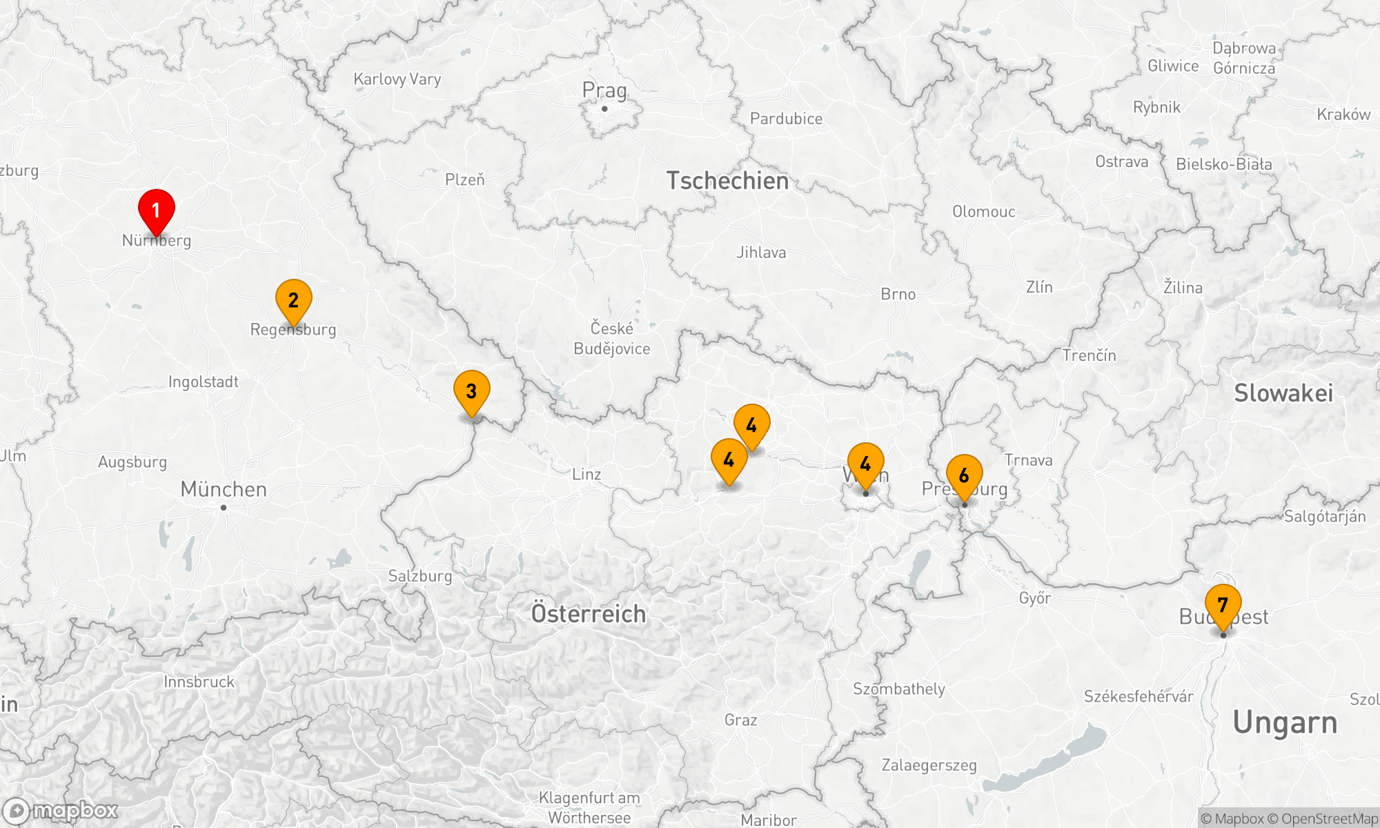 Route 7 Nächte - Blaue Donau